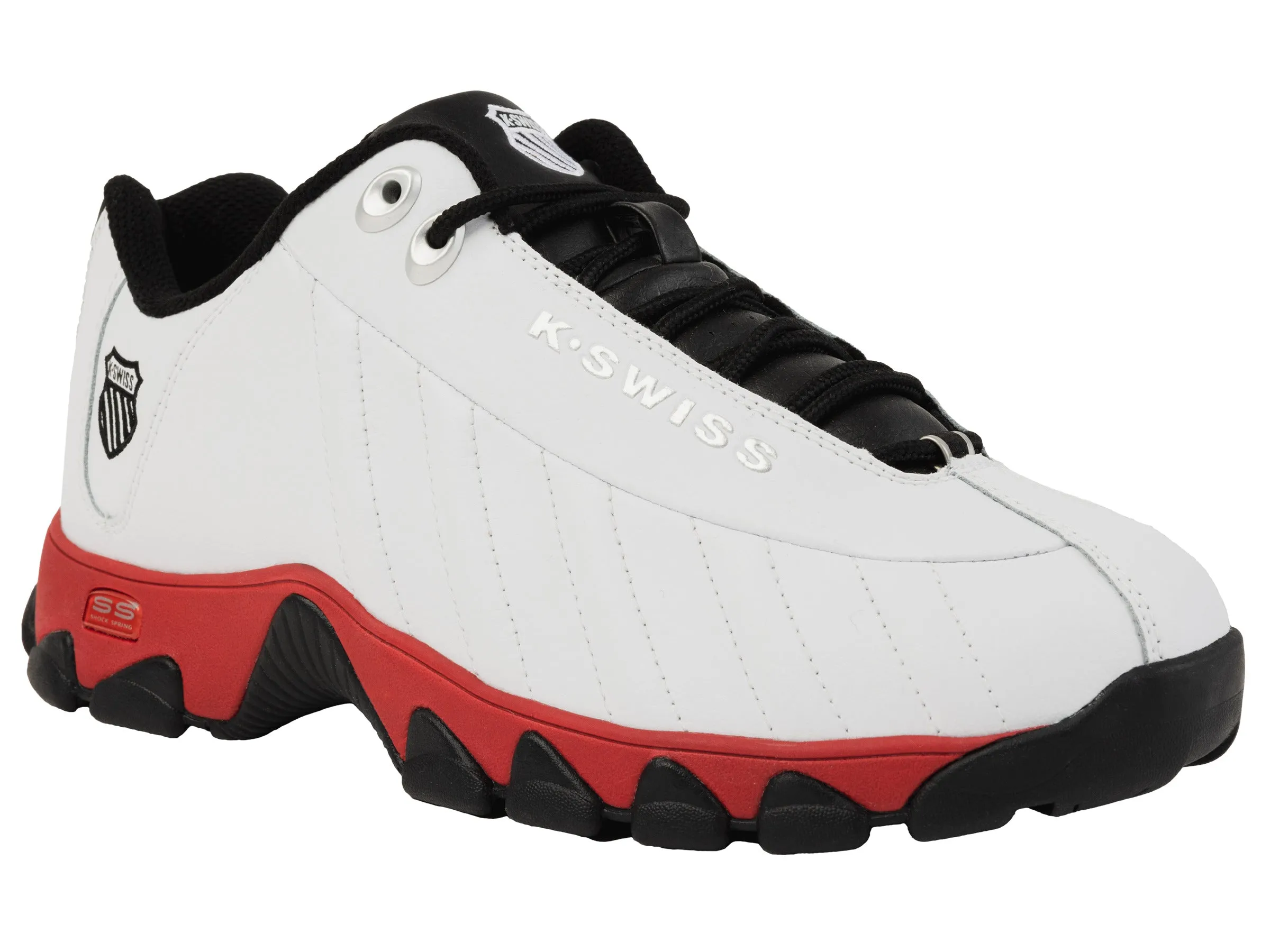 03426-144-XW | ST329 CMF | WHITE/RED/BLACK Firm Ground Traction pattern