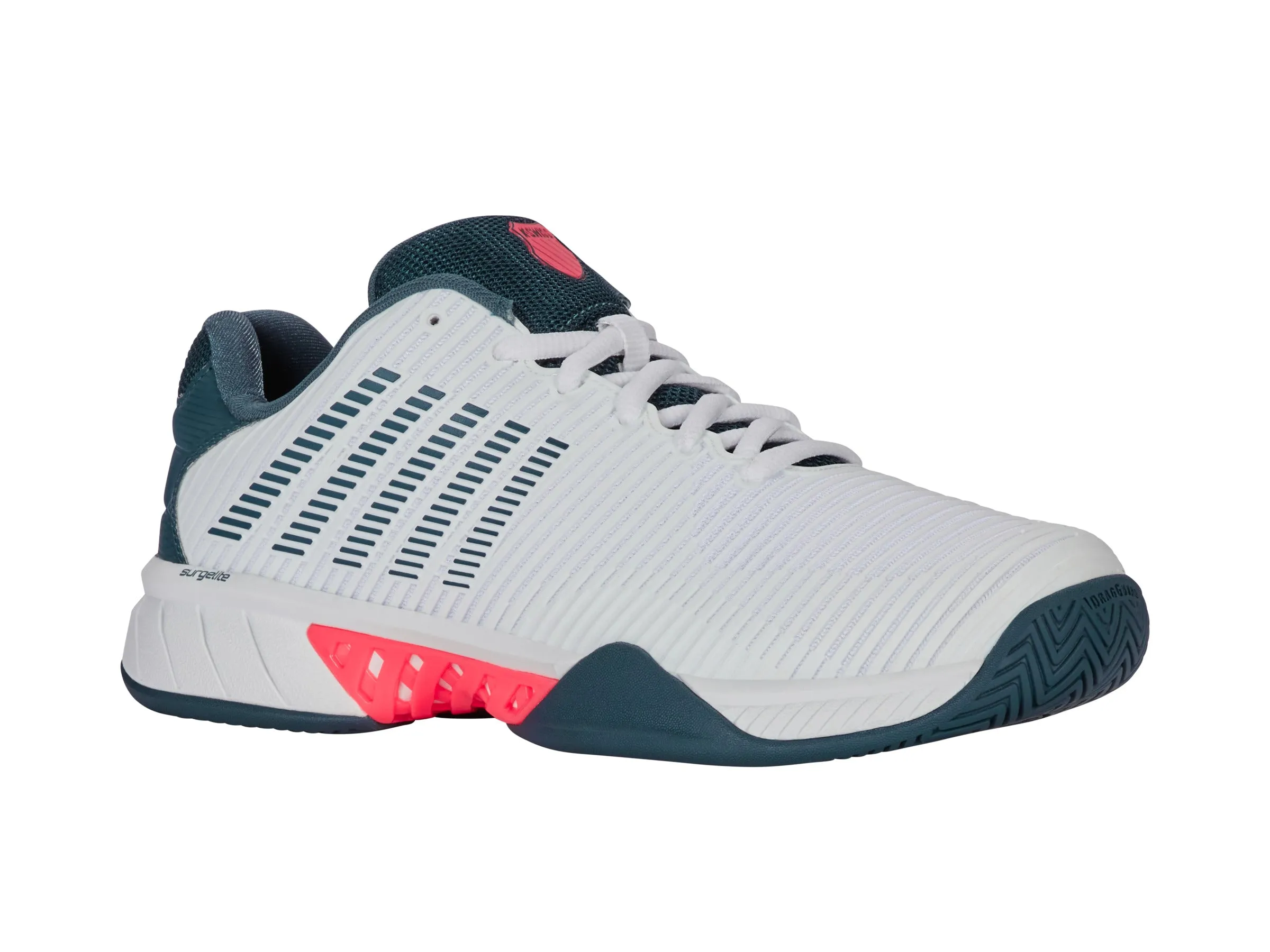 Sweat Resistant Comfort Seekers 06613-129-M | HYPERCOURT EXPRESS 2 | WHITE/STARGAZER/NEON BLAZE