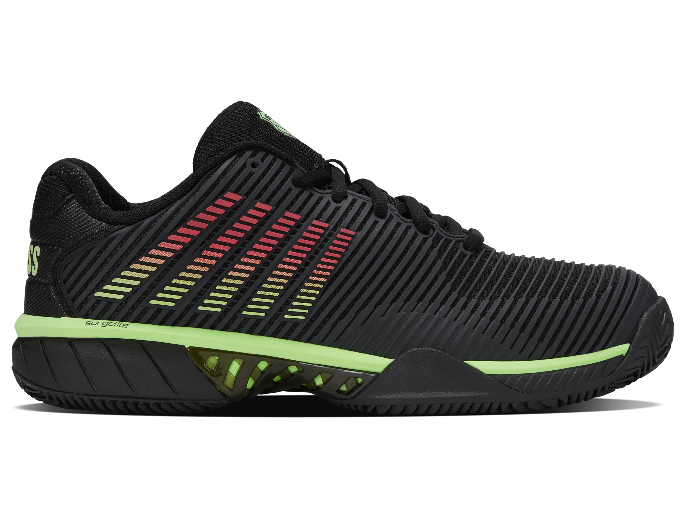06614-034-M | HYPERCOURT EXPRESS 2 CLAY | BLACK/SOFT NEON GREEN/NEON LAVA Pond Walk