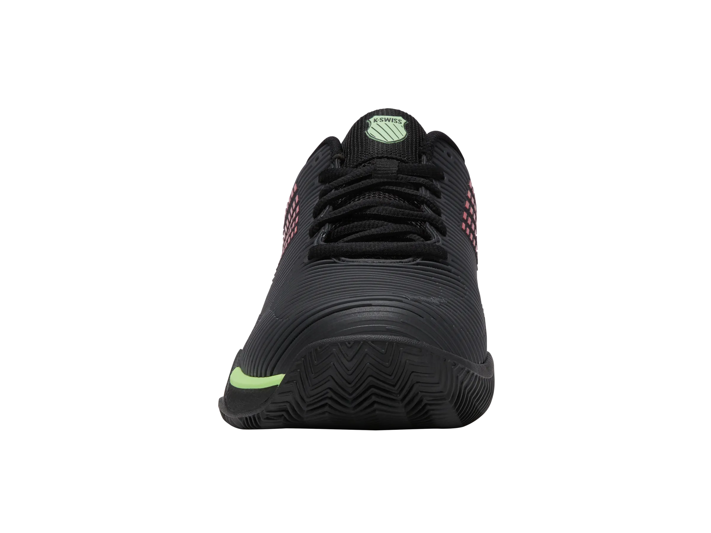 Sturdy Build 06614-034-M | HYPERCOURT EXPRESS 2 CLAY | BLACK/SOFT NEON GREEN/NEON LAVA