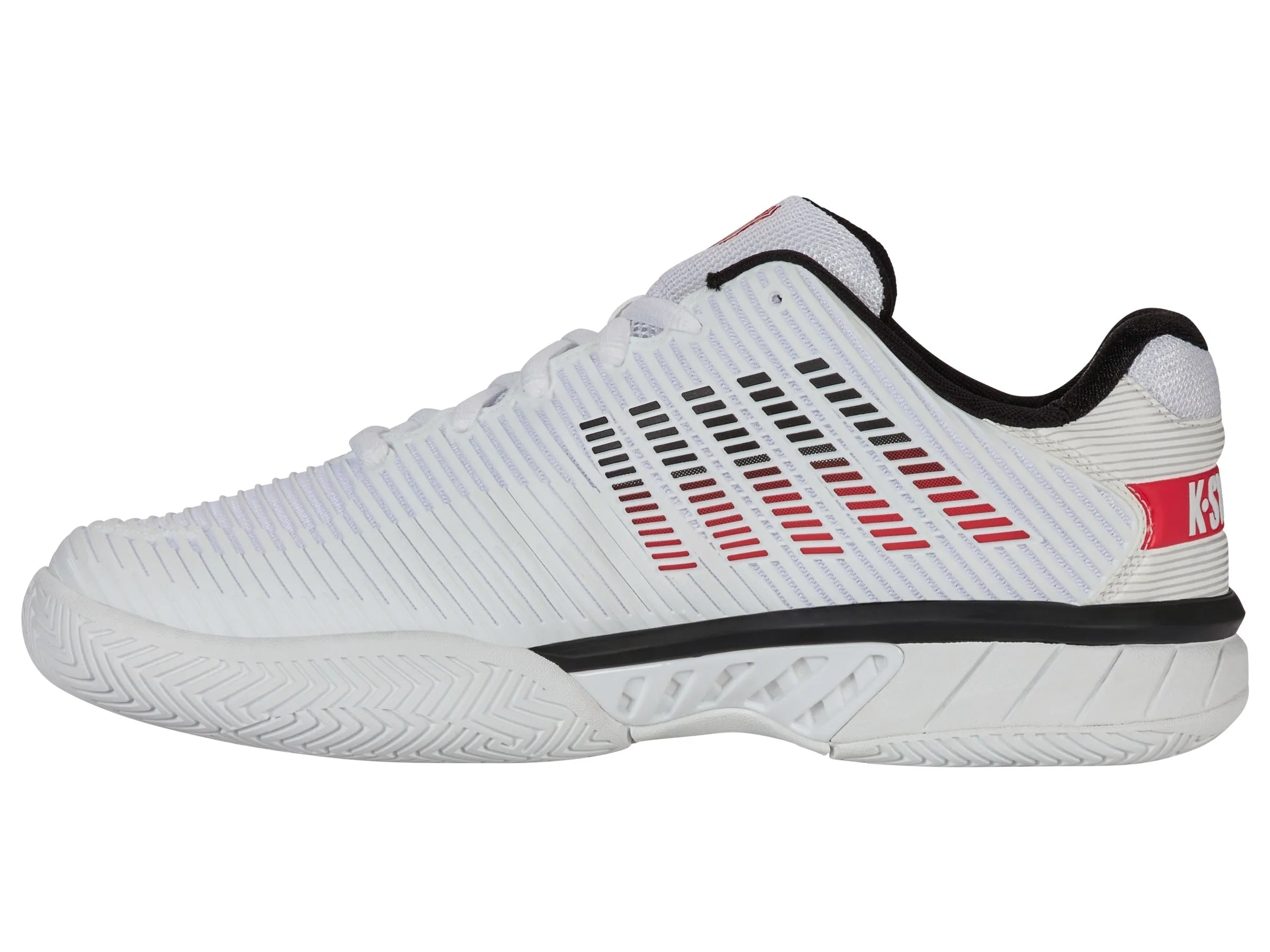 06806-140-W | HYPERCOURT EXPRESS 2-2E | WHITE/BLACK/MARS RED Arch Support Technology Smooth Soles