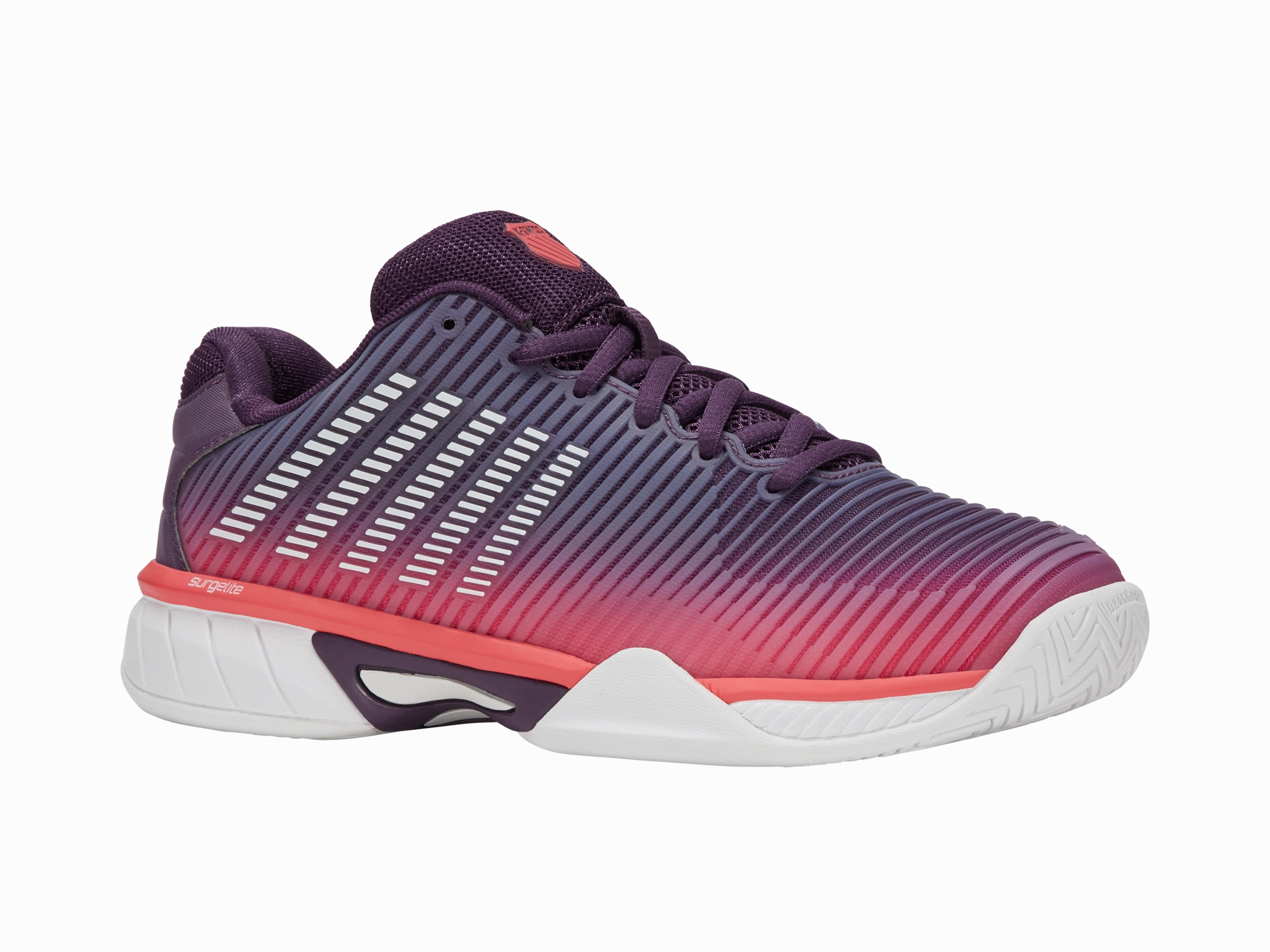 86613-593-M | HYPERCOURT EXPRESS 2 | PURPLE PLUMERIA/WHITE/HOT CORAL Rapid pace