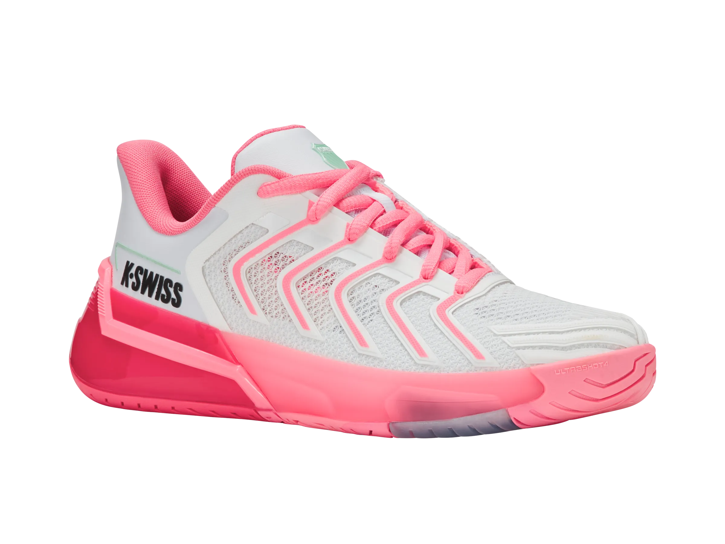 94437-162-M | ULTRASHOT 4 | WHITE/NEON PASTEL PINK/HOT NEON PINK Ultra Light Trail Running Field Walk