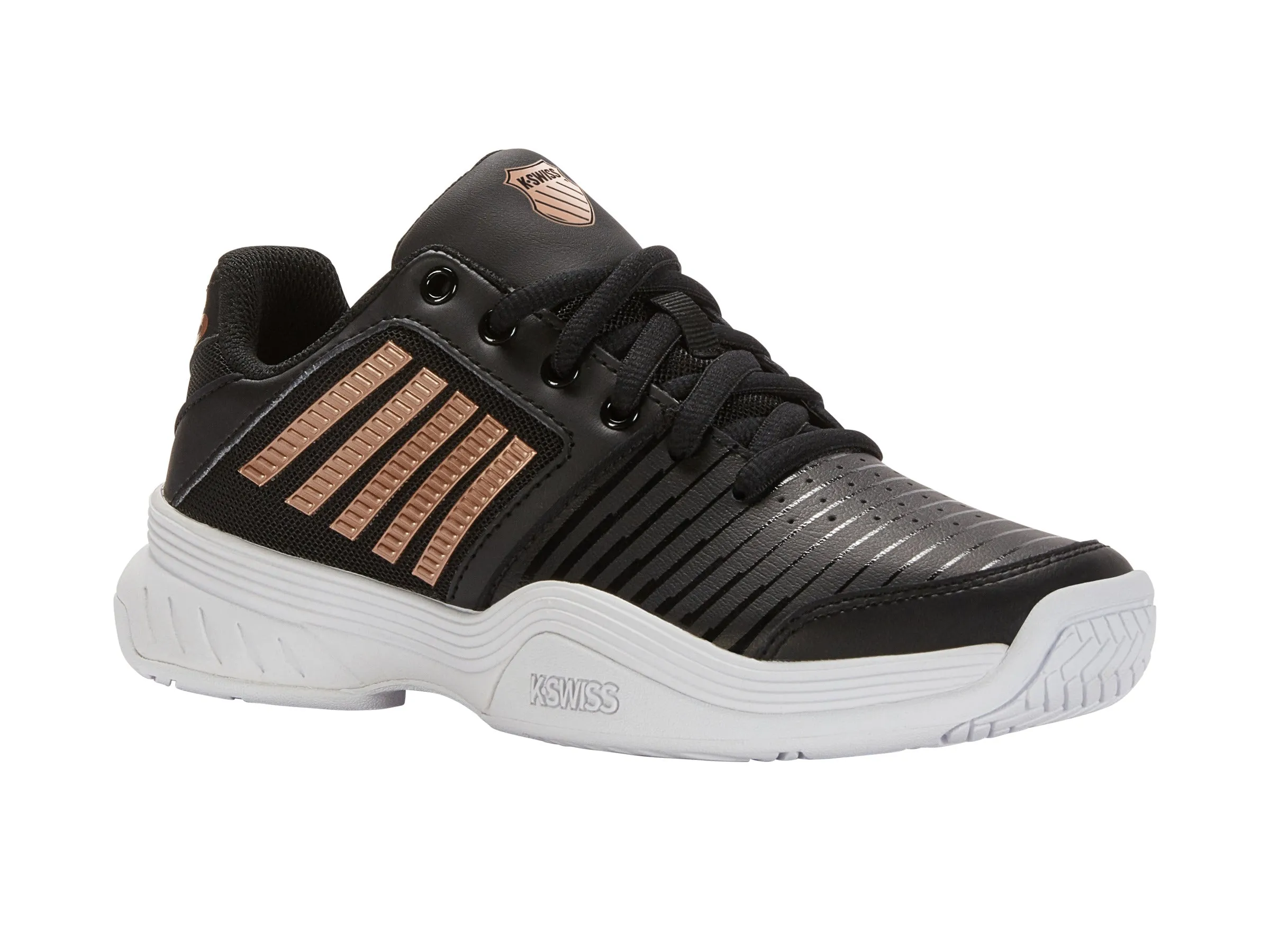 95443-059-M | COURT EXPRESS | BLACK/WHITE/ROSEGOLD Stride Bold Compression Molded Midsole