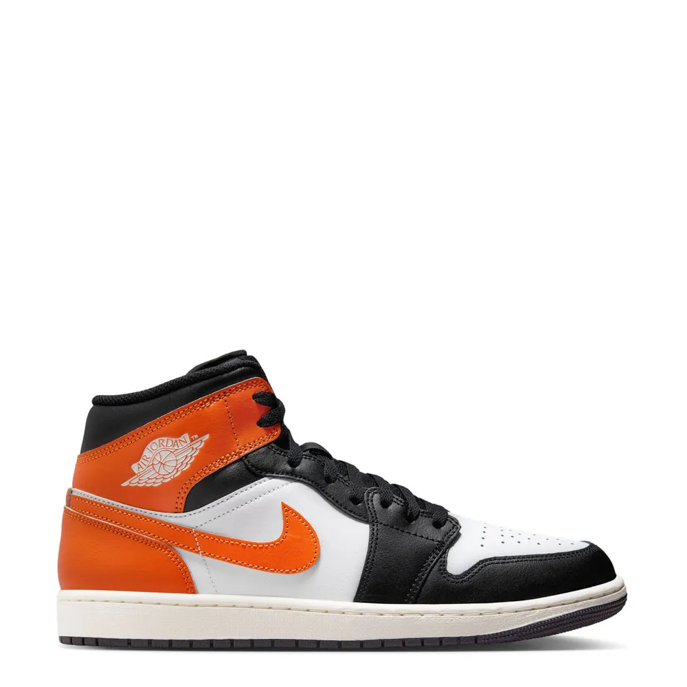 Breathable Tongue Design Lace   Up Closure AJ 1 Mid - Mens