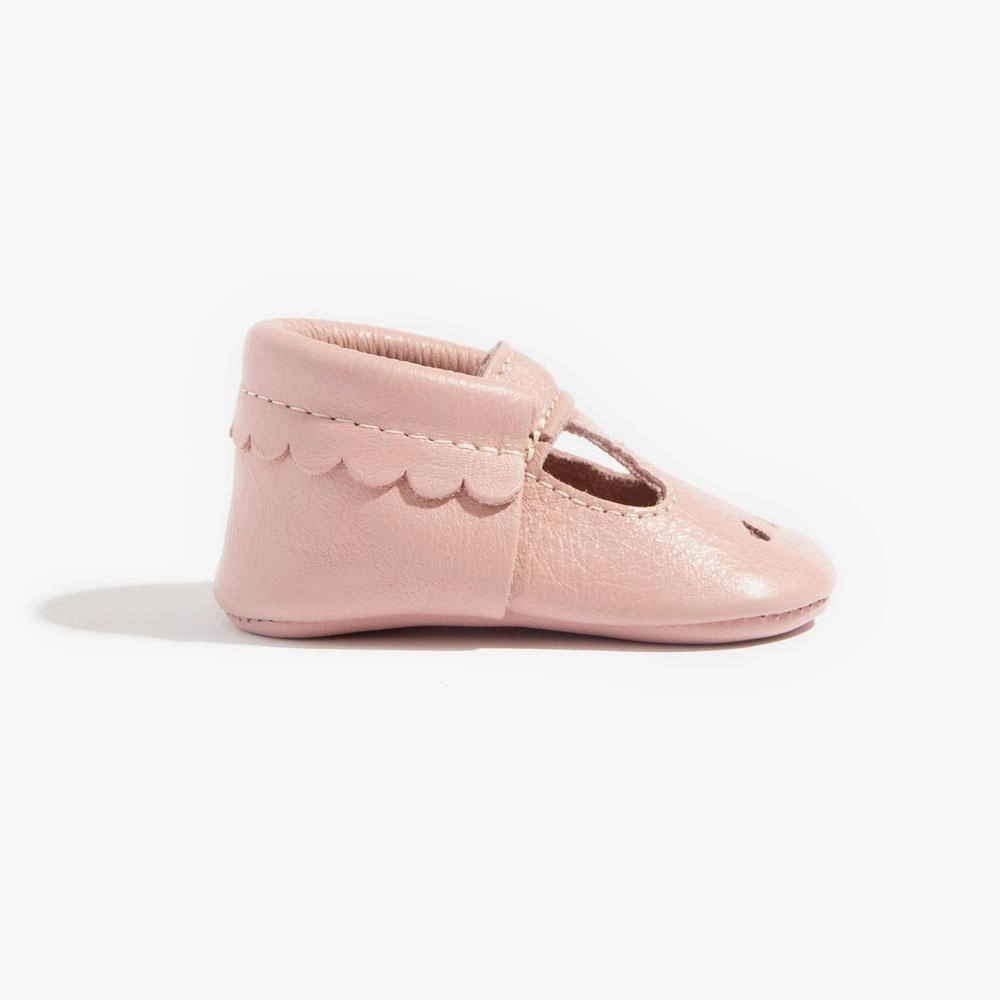 Blush Mary Jane Baby Shoe Double Stitched Ergonomic Shape