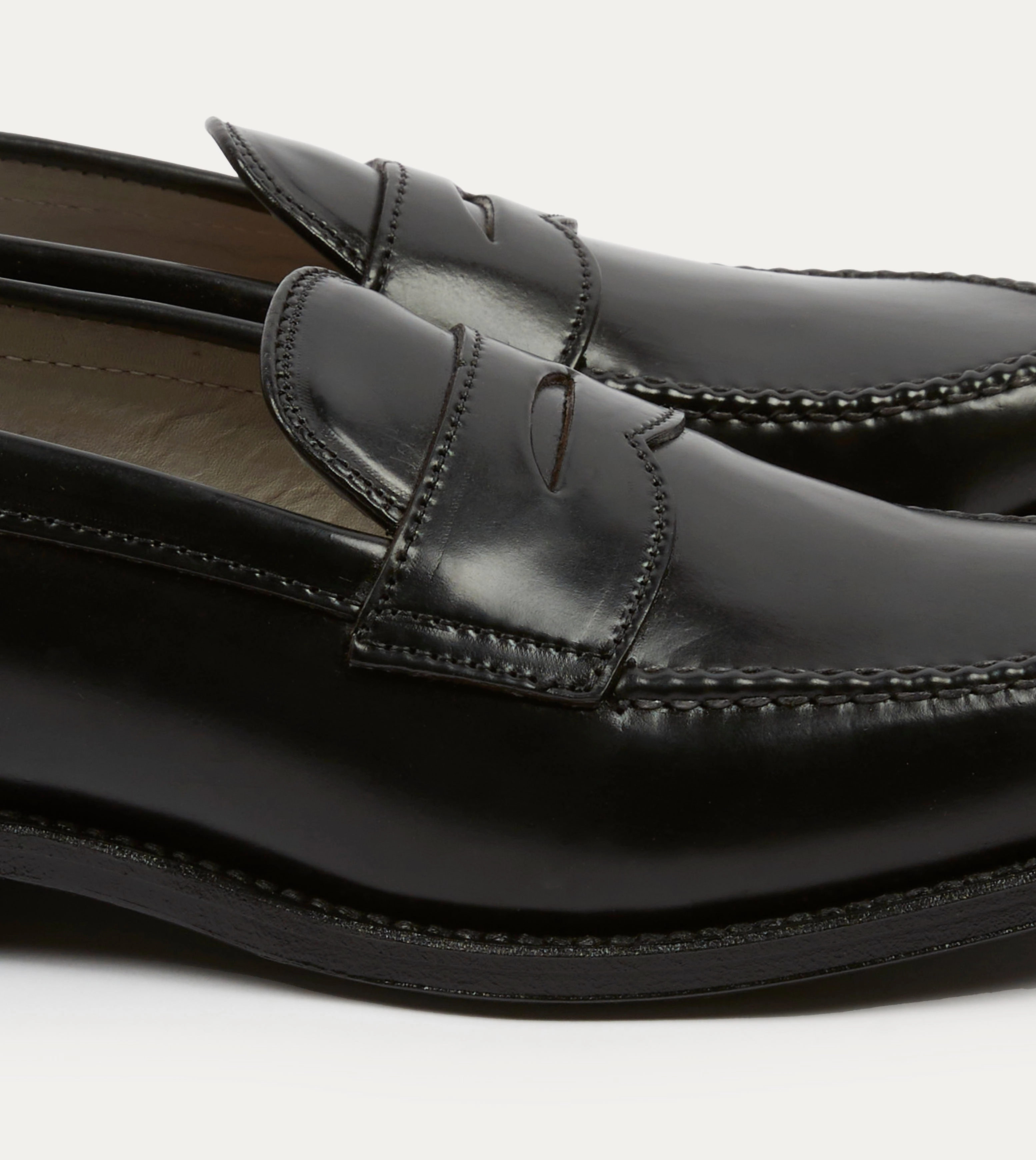 Foot Support Alden Black Cordovan Handsewn Leisure Loafer