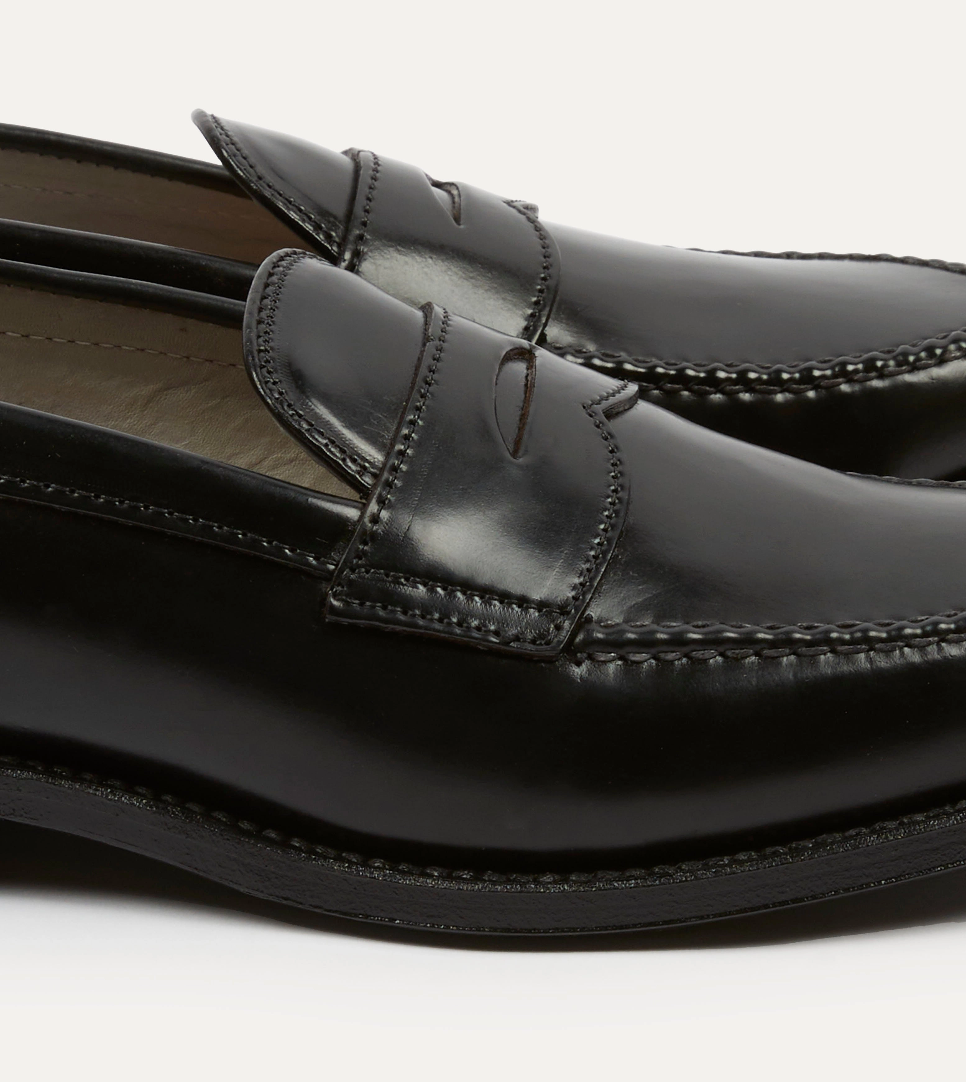 Alden Black Cordovan Handsewn Leisure Loafer Wide Room