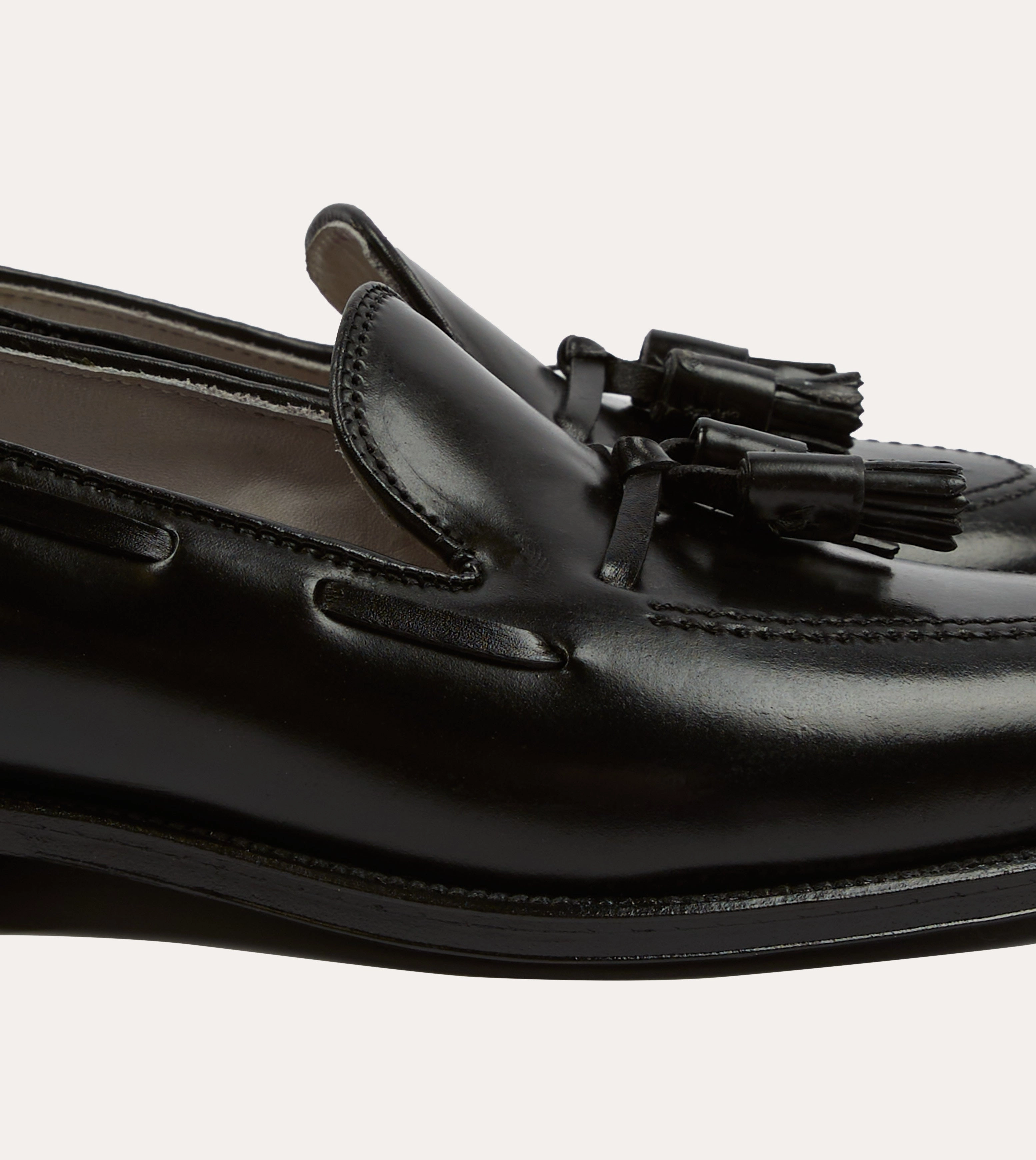 Alden Black Cordovan Tassel Loafer day trip