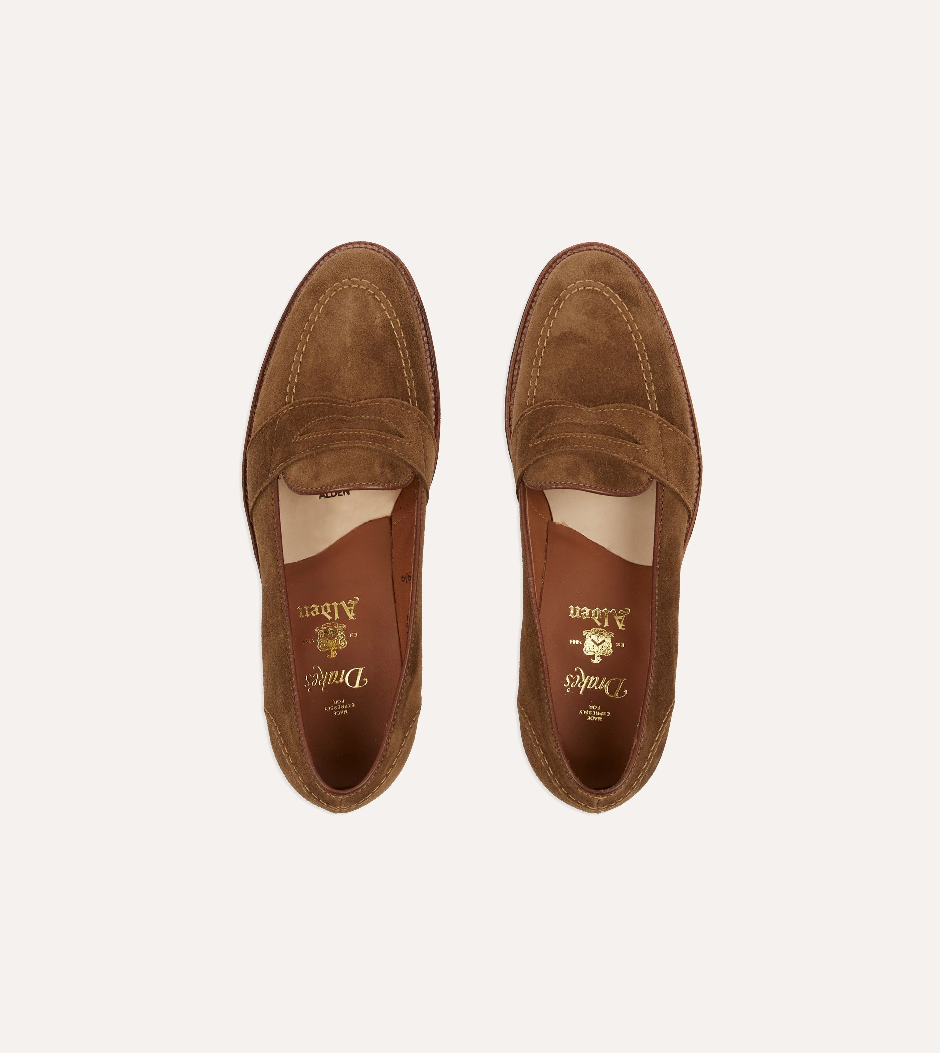 Strong Move Alden Snuff Suede Full Strap Loafer