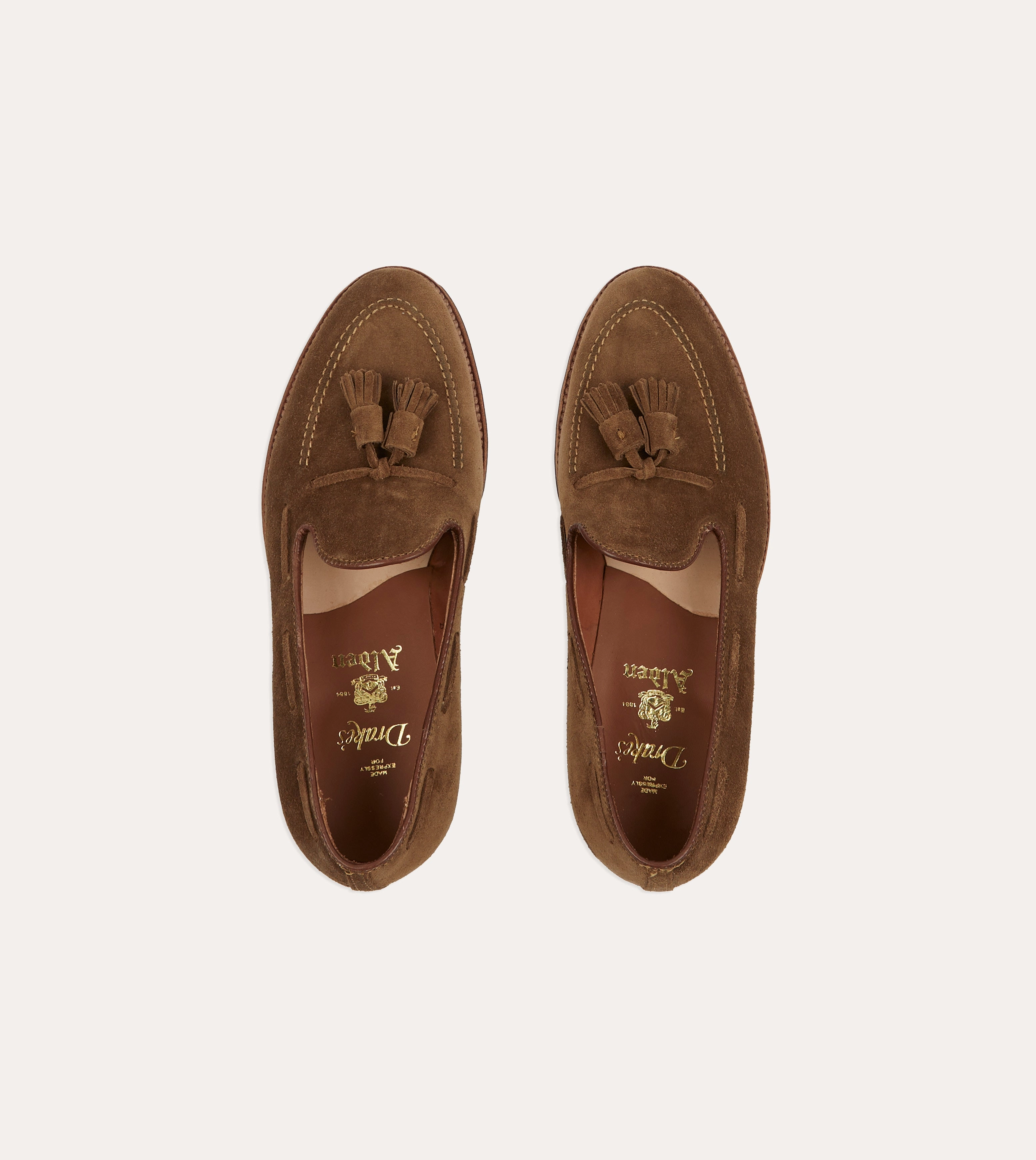 Alden Snuff Suede Tassel Loafer Soft Motion