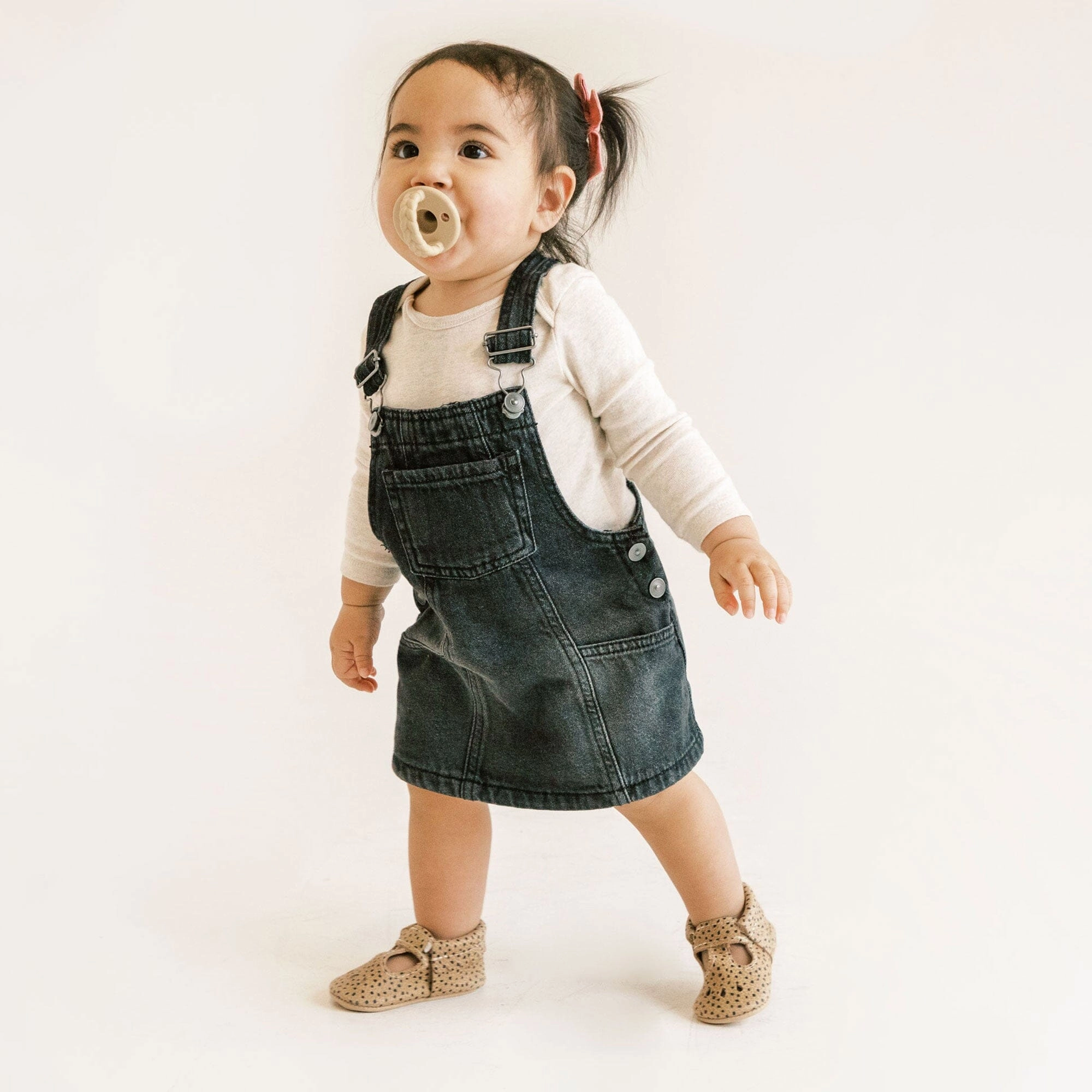 Water Resistant Shock Absorbing System Almond Speckles Mary Jane Baby Shoe