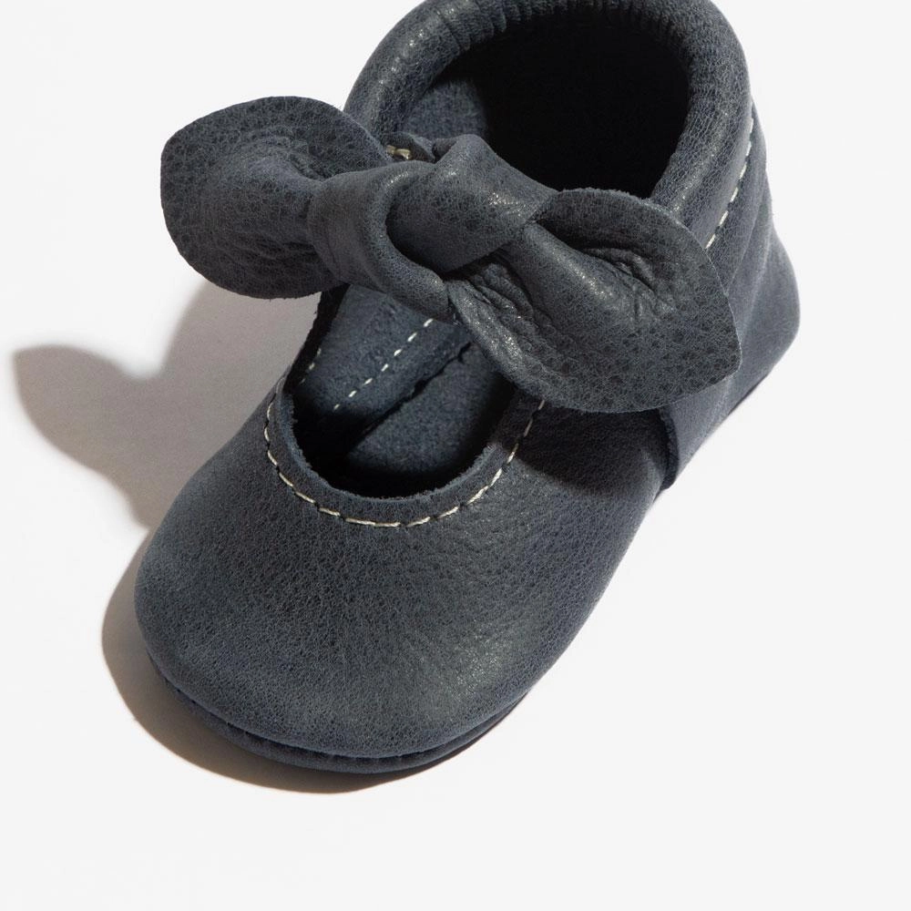 Alta Knotted Bow Baby Shoe School - appropriate kids' shoes