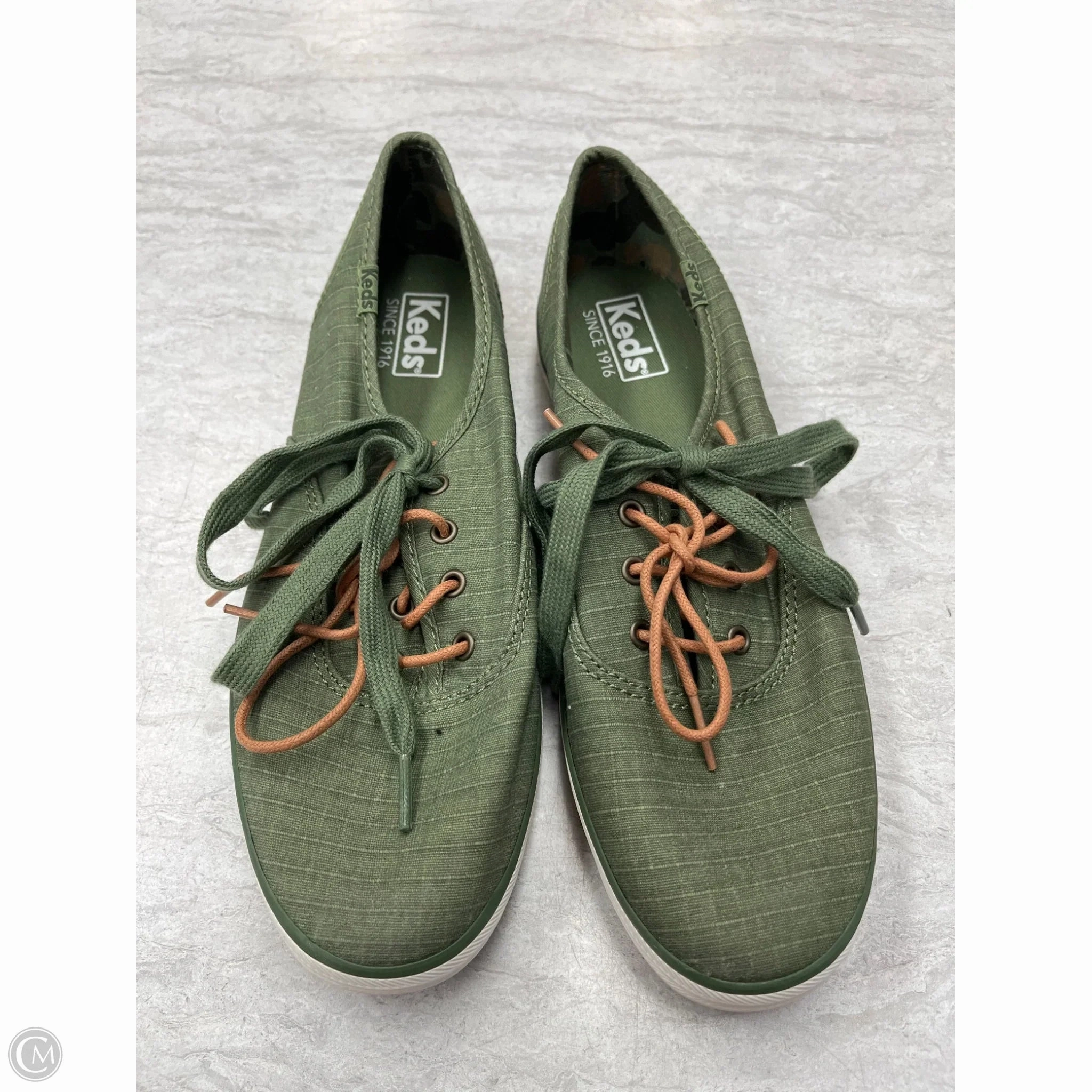 Shoes Sneakers By Keds In Green, Size: 7.5 Fitted touch Adjustable Tongue
