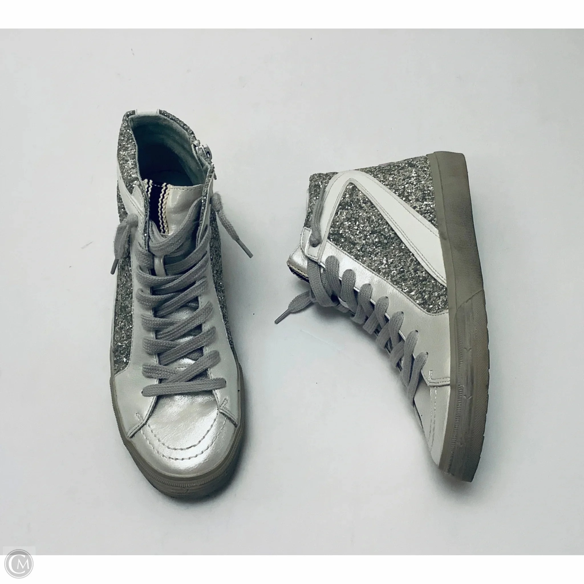 Shoes Sneakers By Shu Shop In Grey & White, Size: 10 Abrasion Resistant Construction
