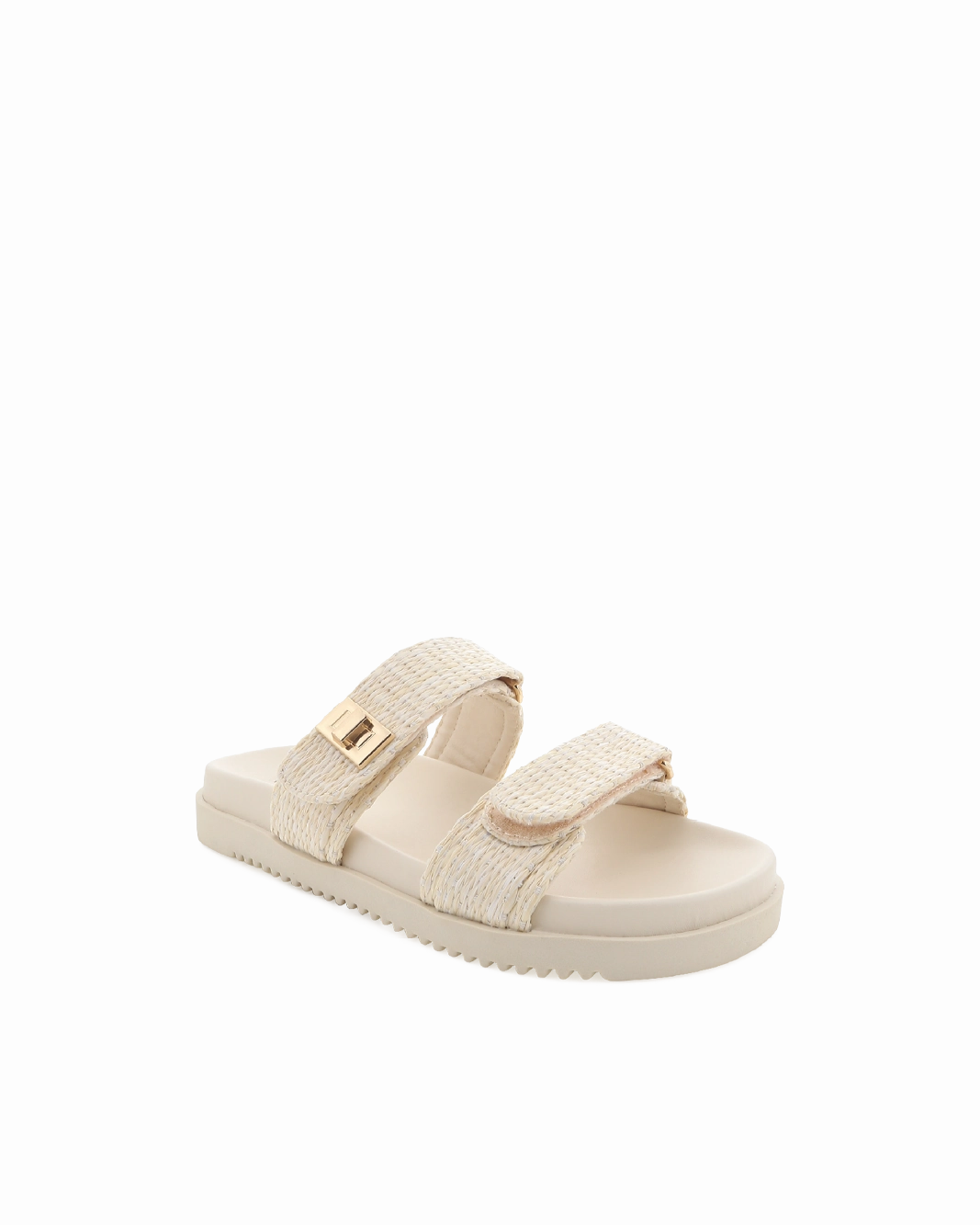 AMYLEE WIDE FIT - NATURAL RAFFIA Chic Travel Shoes