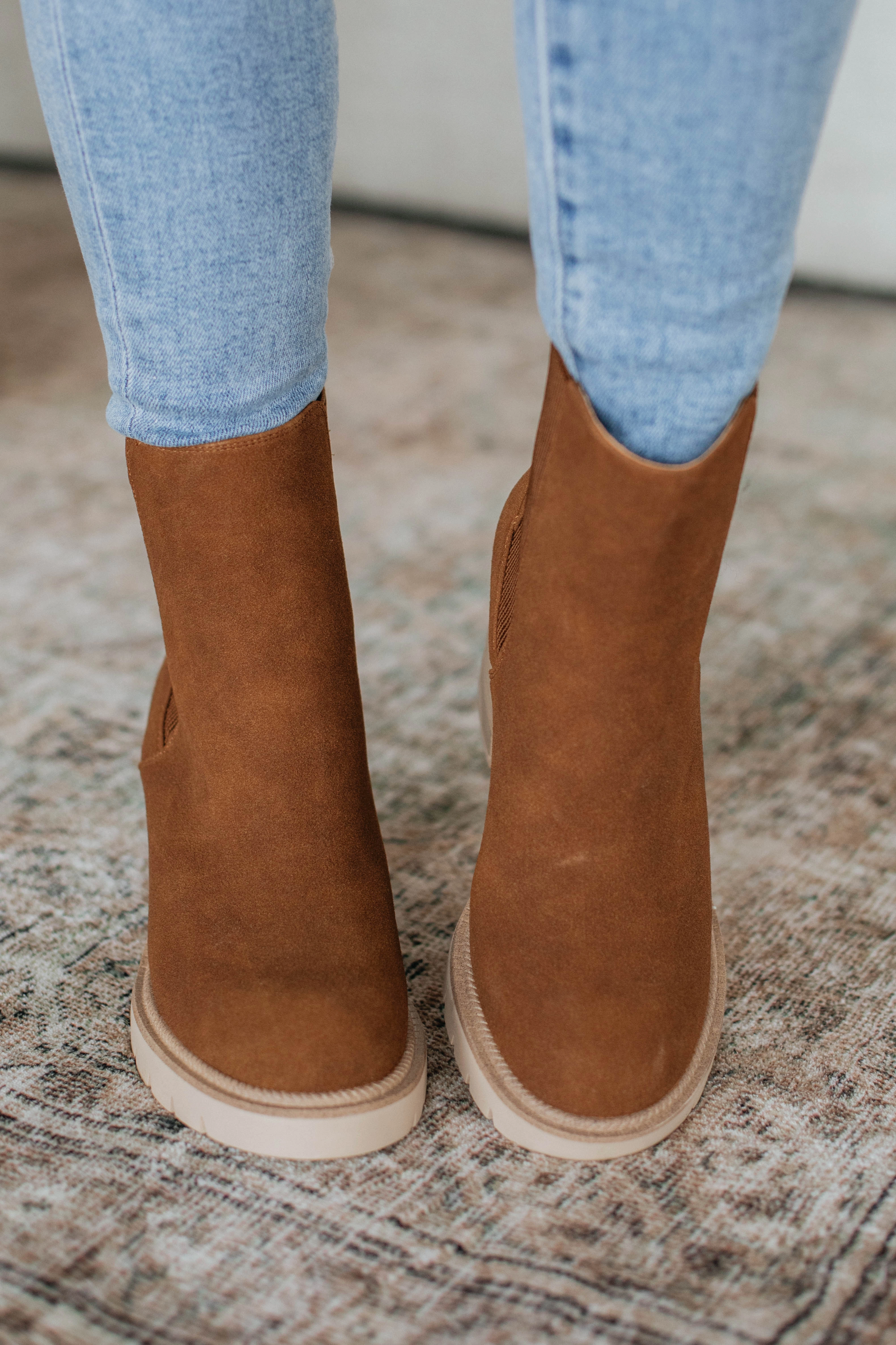 Anywhere With You Boots - Cognac Harbor Mood