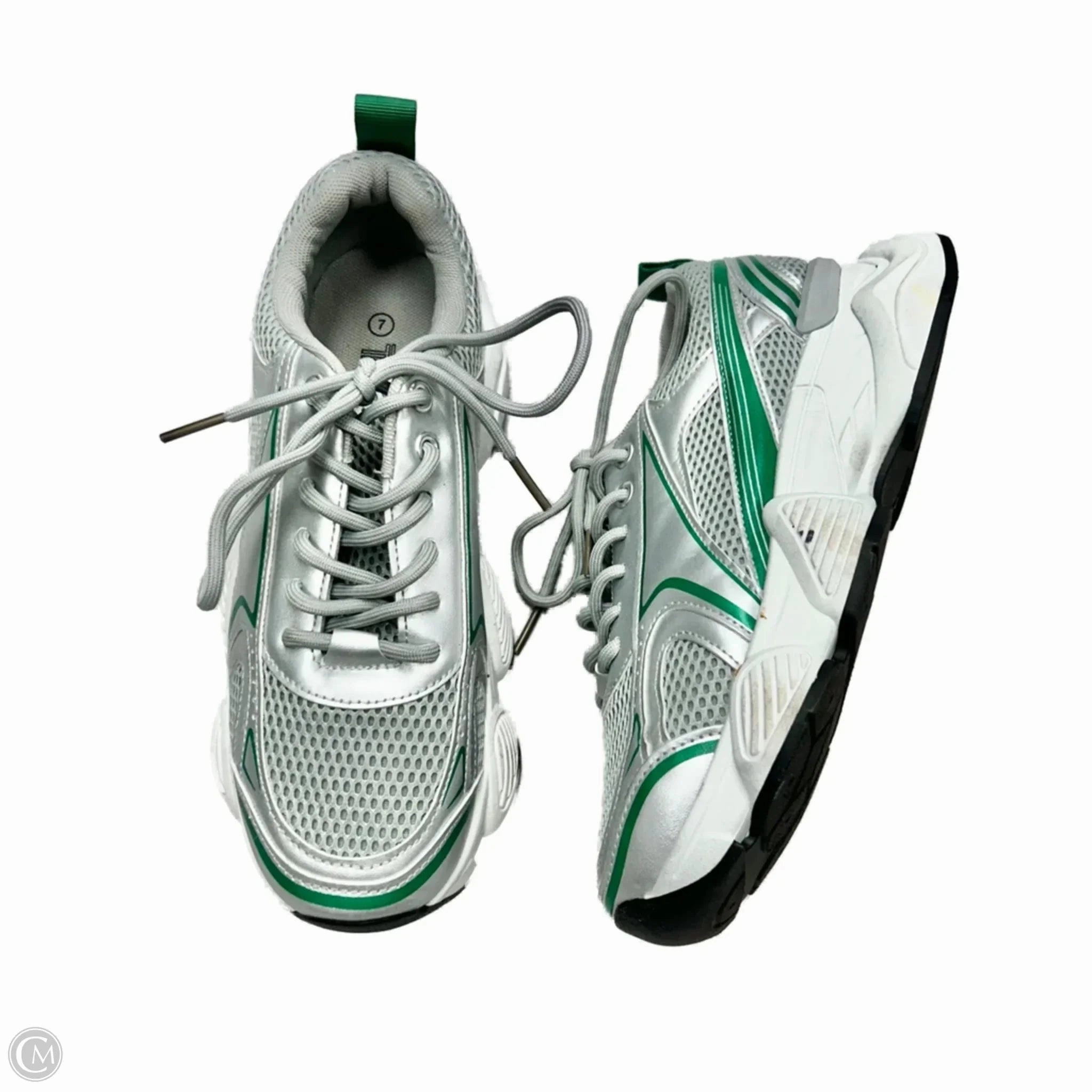 Shoes Sneakers By Taxi In Green & Grey, Size: 7 Abrasion Resistant Panels