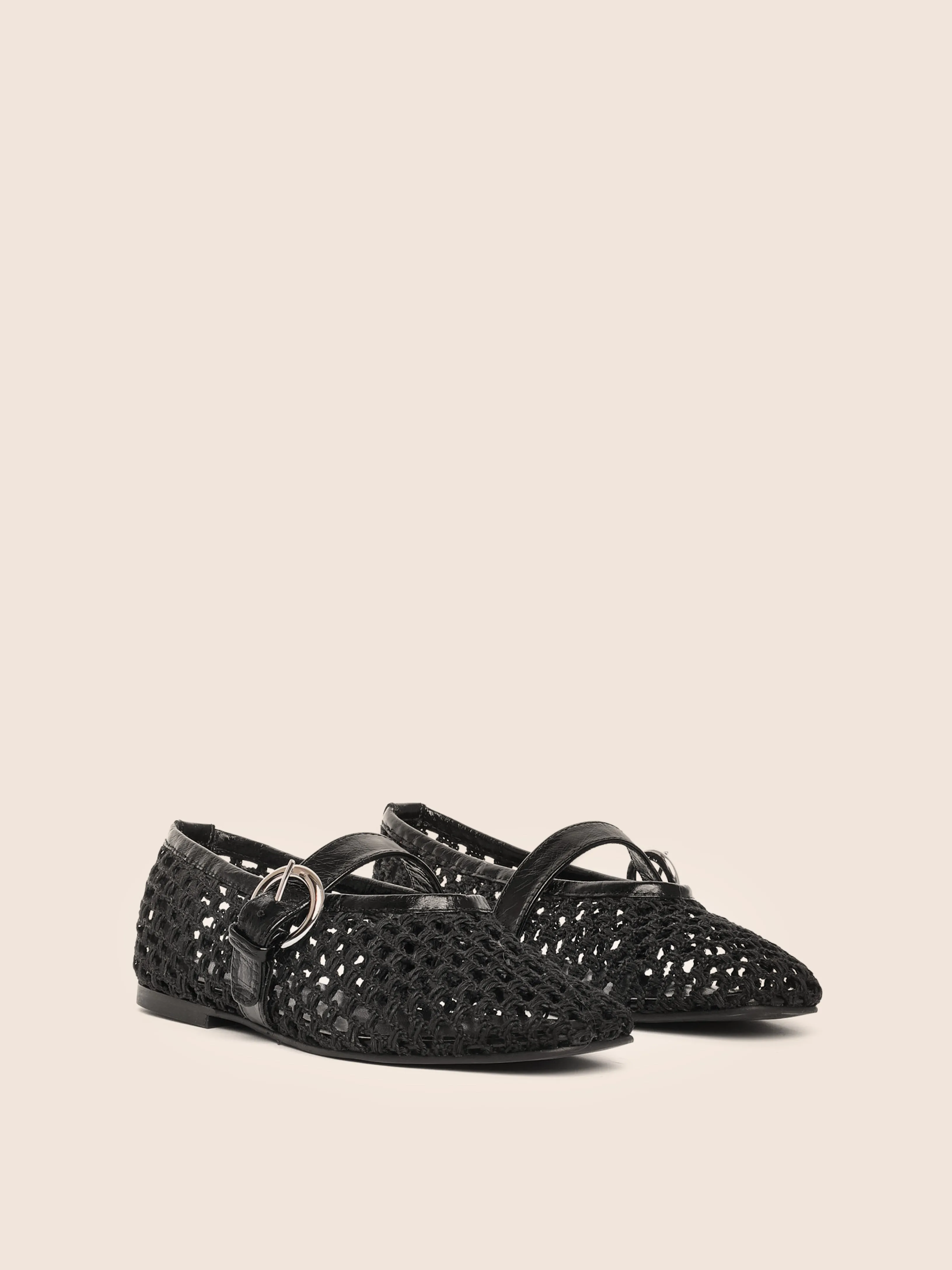 Quick Drying Peak Mood Aveiro Black Woven Ballerina
