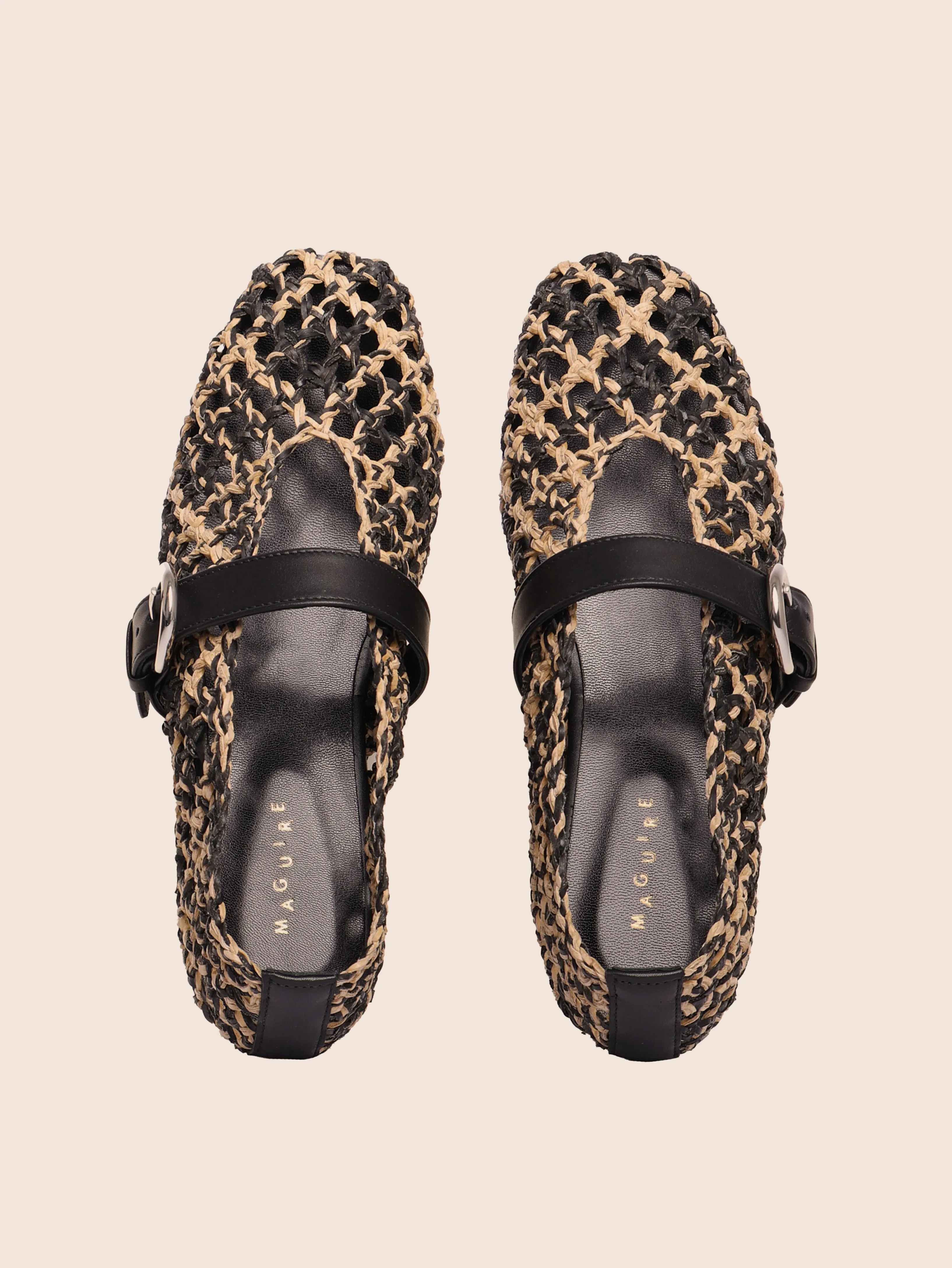 Fund Walk walking shoes Aveiro Natural Woven Ballerina