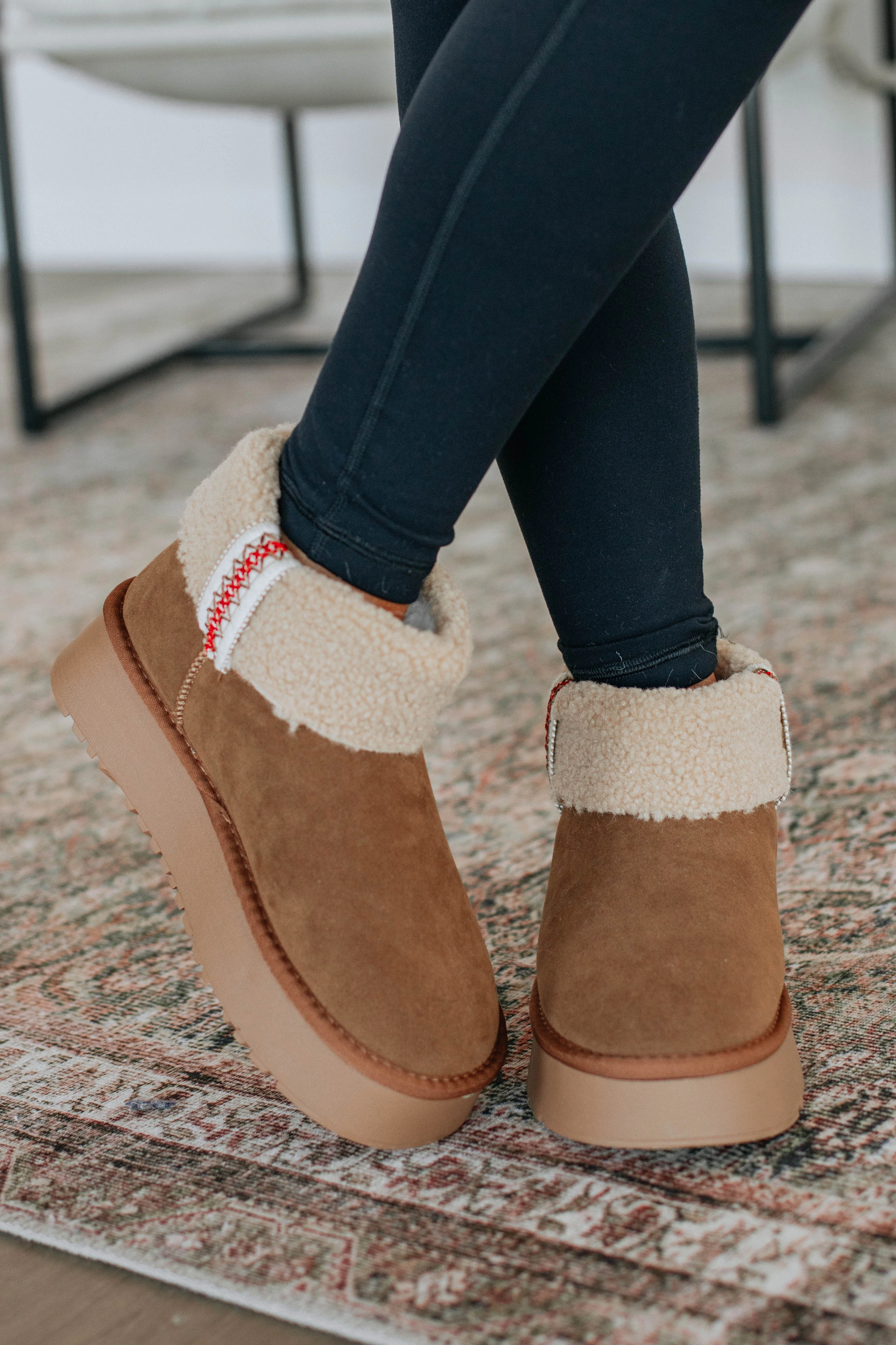 Leather Baby It's Cold Outside Boots - Tan