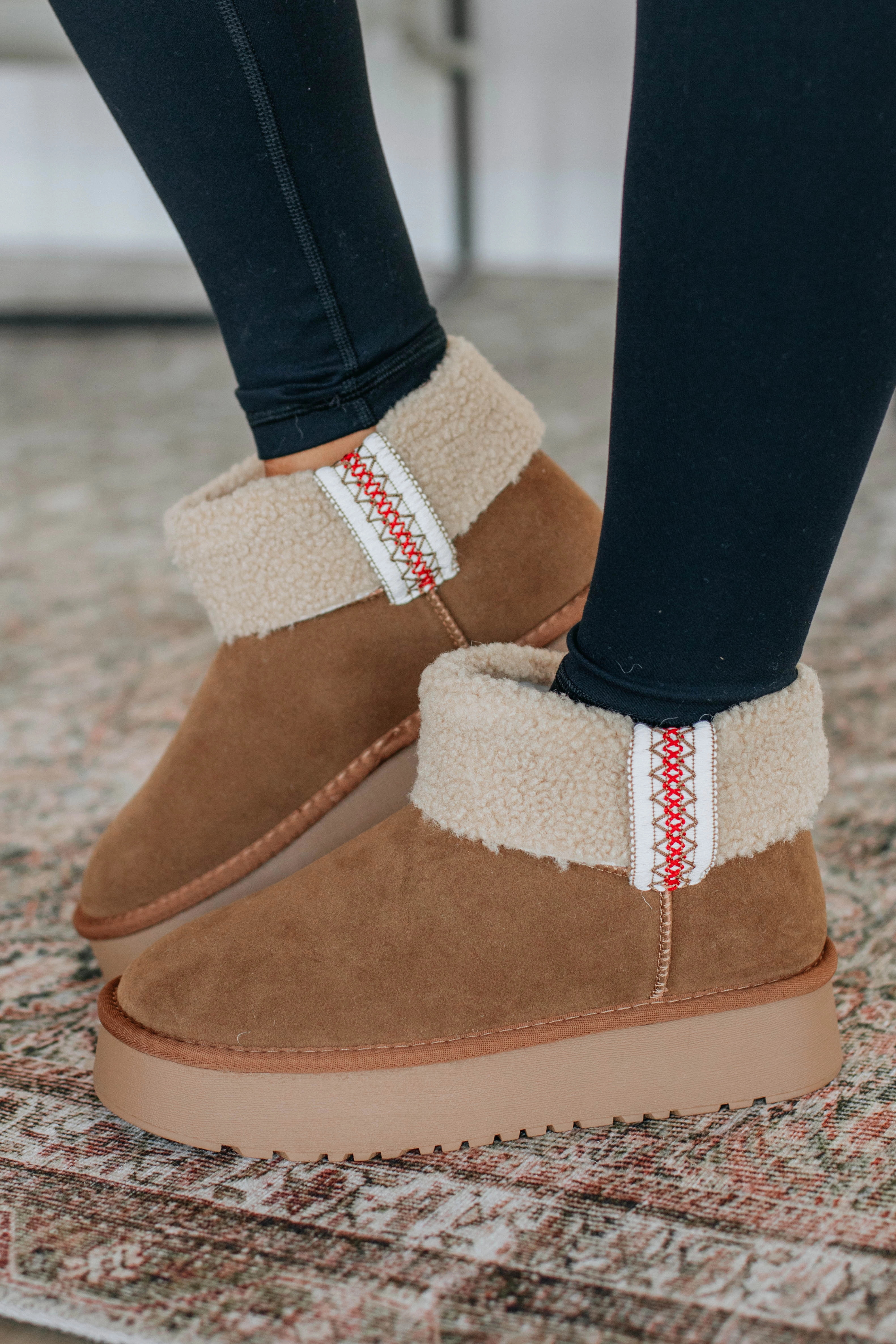 Genuine Leather Upper Durable Stitching Baby It's Cold Outside Boots - Tan