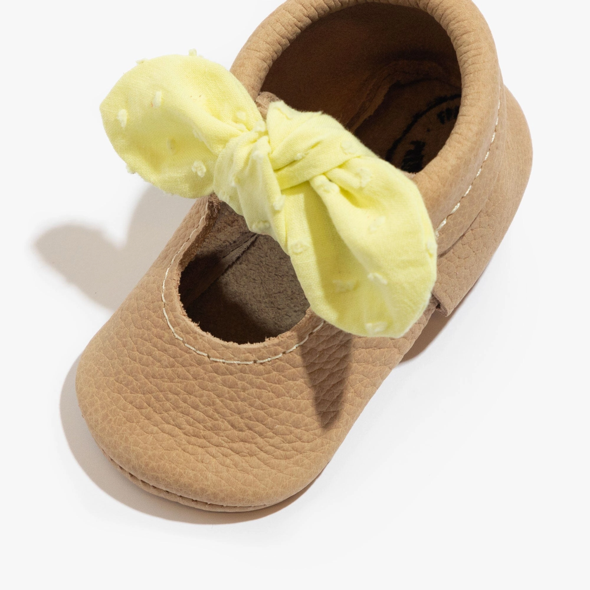 AntimicrobialTreatment Banana Cream Knotted Bow Baby Shoe