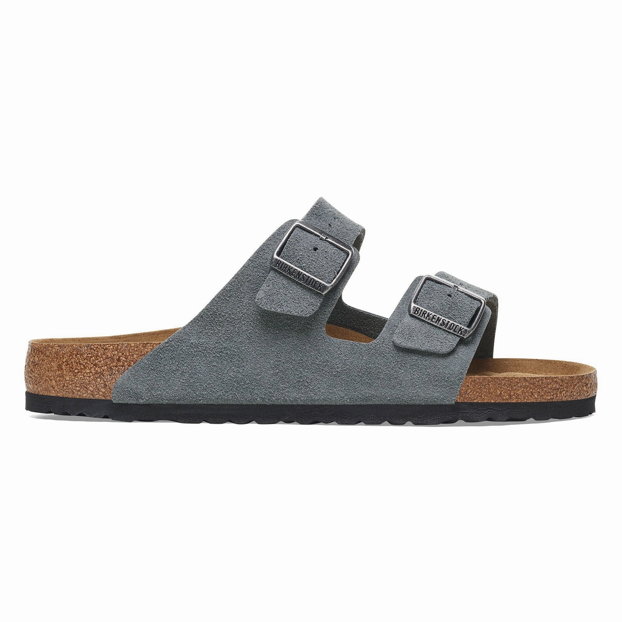 orthopedic Birkenstock Men's Arizona Soft Footbed Sandal - Basalt Gray