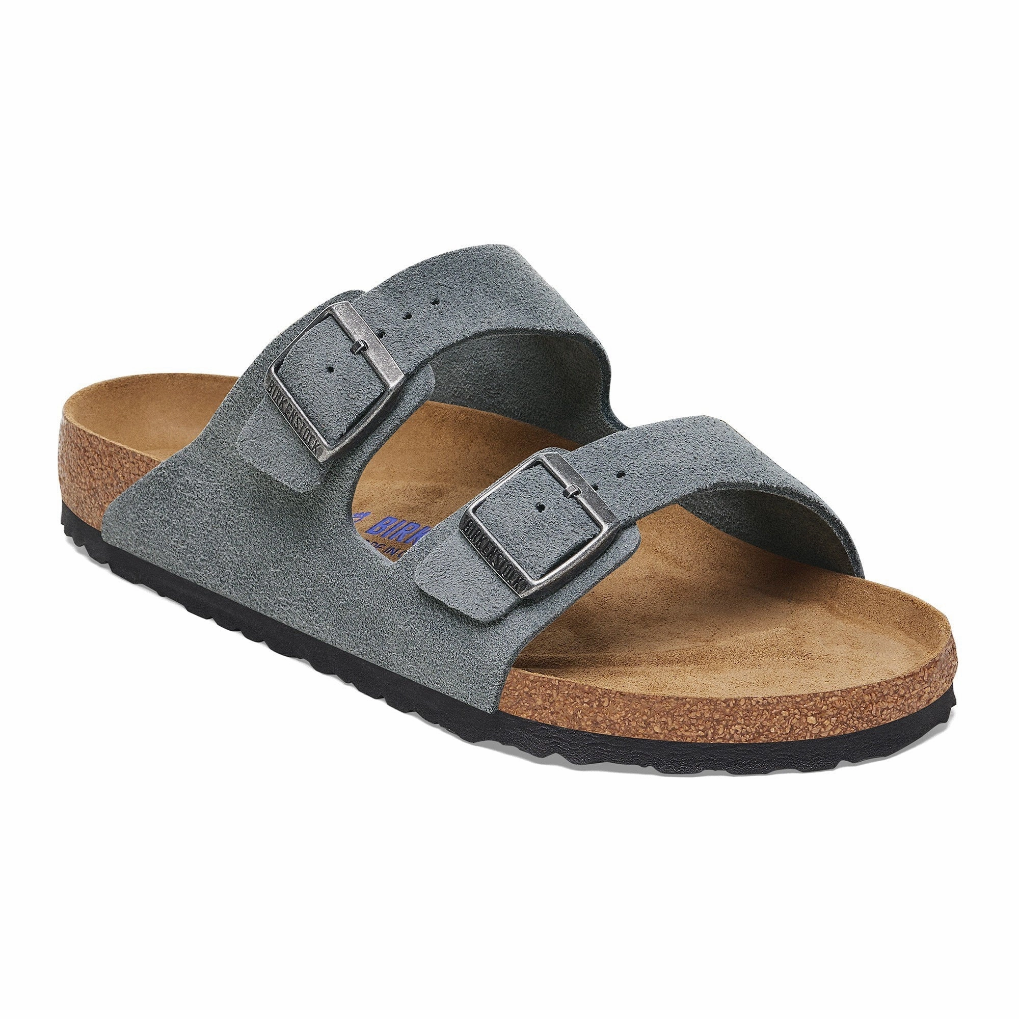 Street Lifestyle Sandals Birkenstock Men's Arizona Soft Footbed Sandal - Basalt Gray