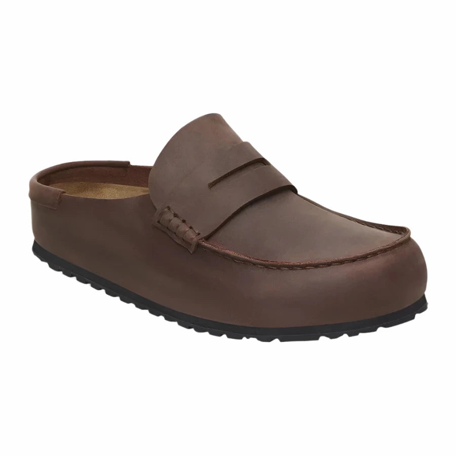 Leisure Comfort Shoes Simple Comfort Shoes Birkenstock Men's Oiled Leather Naples Loafers - Habana