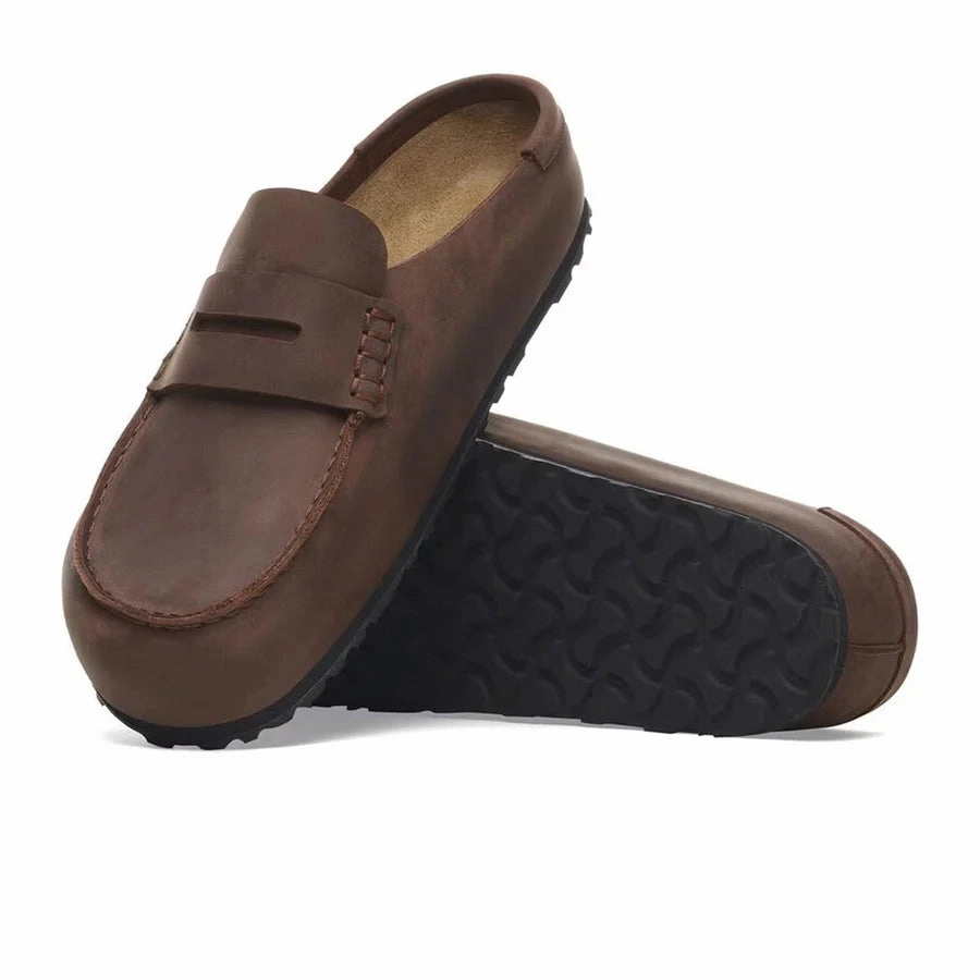 Birkenstock Men's Oiled Leather Naples Loafers - Habana Durable Fit Sandals