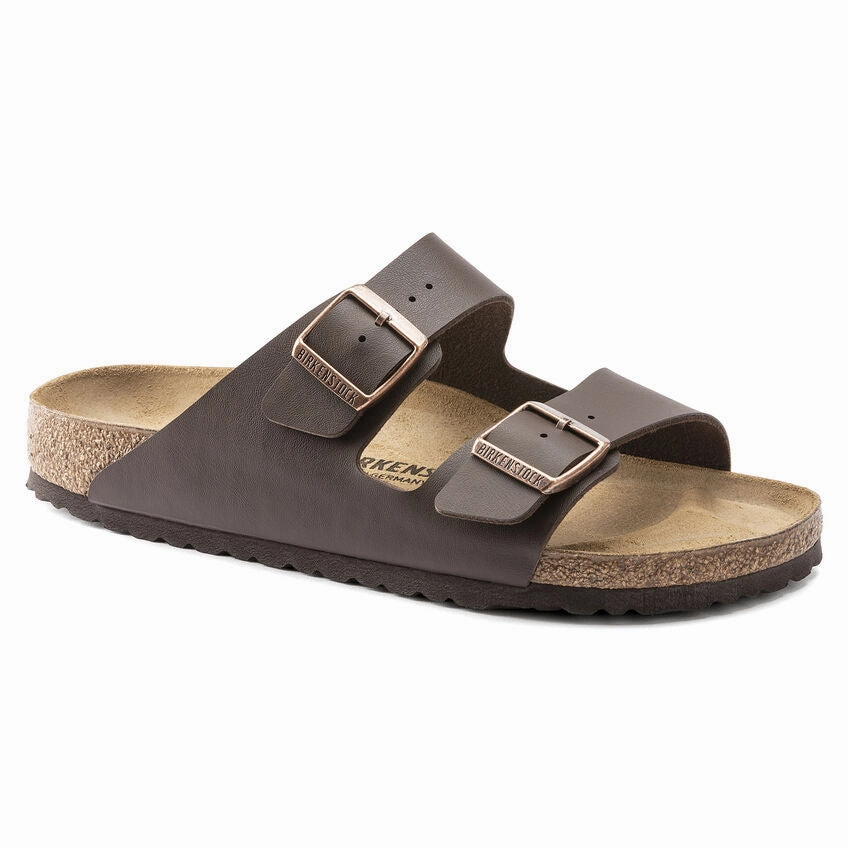 Torsional Stability System Elastic Sling Birkenstock Unisex Arizona Birko-Flor Sandal - Dark Brown