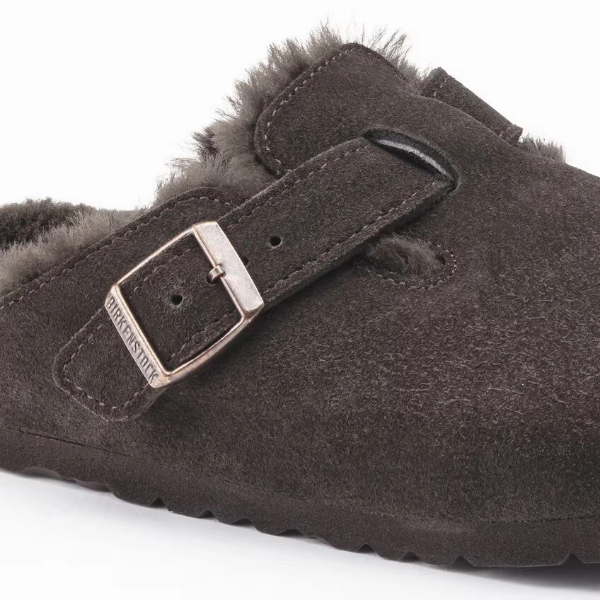 Travel Shoes Antibacterial Birkenstock Unisex Boston Shearling Clog - Mocha