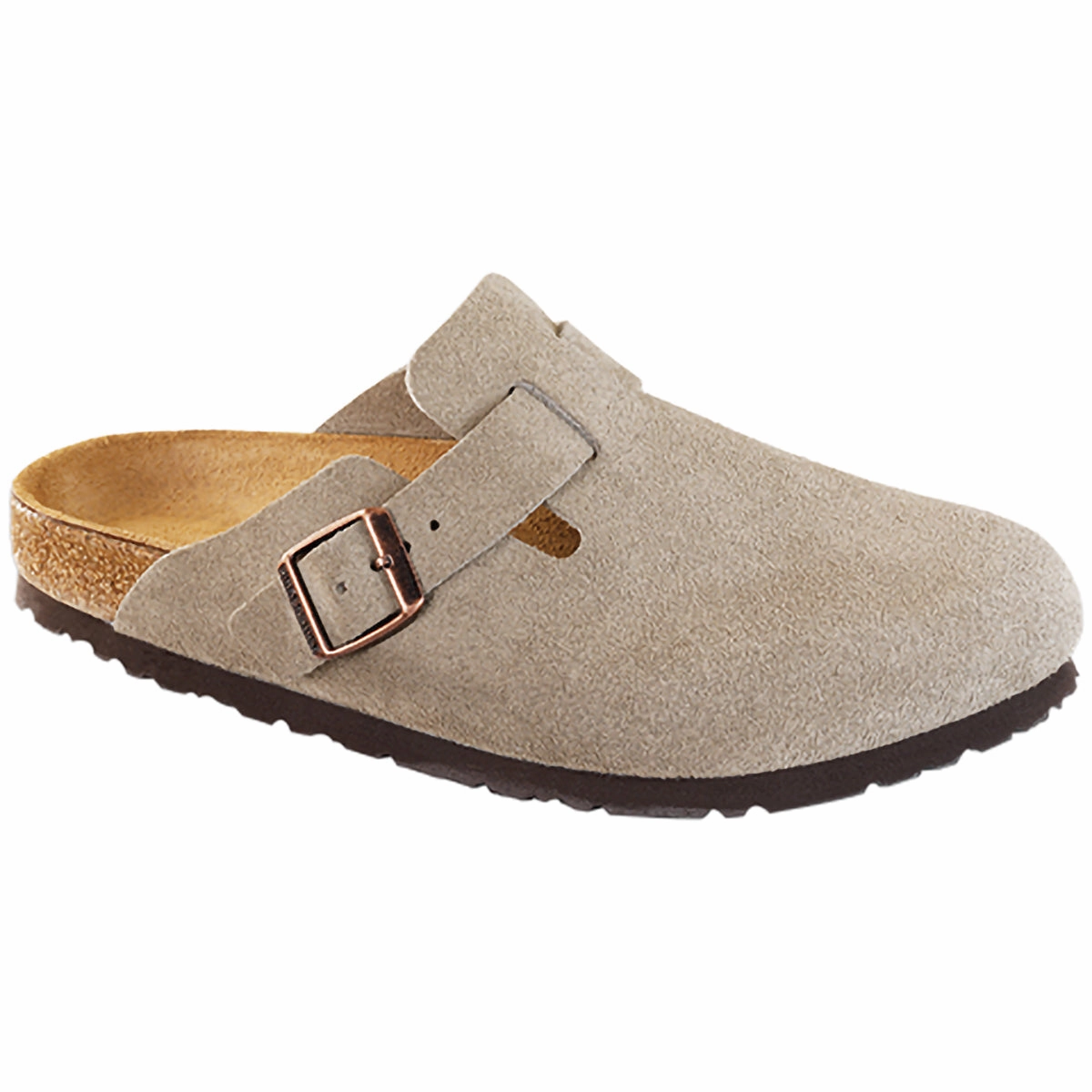 Winter Base Walking Birkenstock Unisex Boston Soft Footbed - Suede Leather Taupe