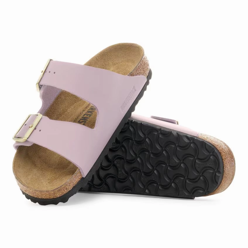Birkenstock Women's Arizona Birkoflor Sandal - Faded Purple Canvas Material Thin strap