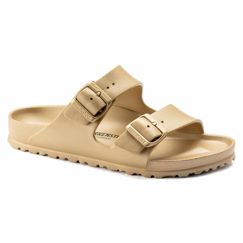 Birkenstock Women's Arizona EVA Sandals - Metallic Gold Relax Lifestyle Slides