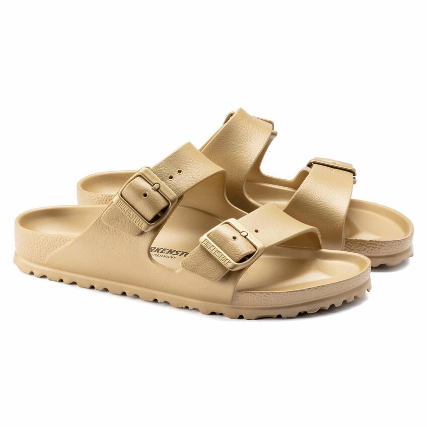Birkenstock Women's Arizona EVA Sandals - Metallic Gold Slip On