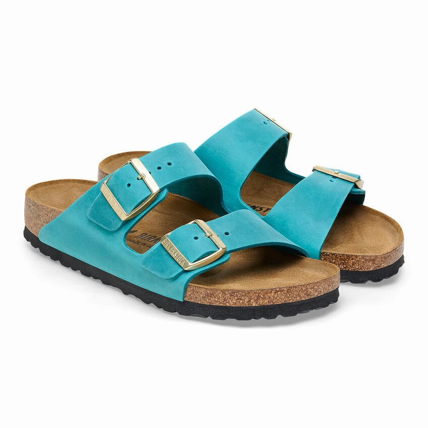 Step In Comfort Shoes Birkenstock Women's Arizona Sandal - Biscay Bay Oiled Leather