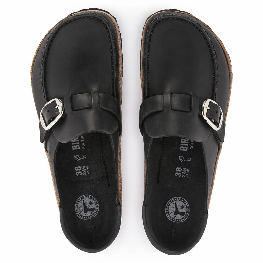Slide Style ergonomic design shoes Birkenstock Women's Buckley Oiled Leather Clog - Black