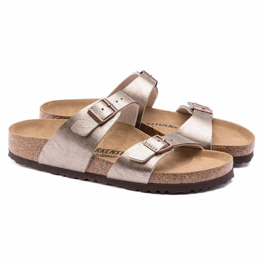 Minimal Lifestyle Slides Stable Fit Slides Birkenstock Women's Sydney Birko-Flor Sandal - Graceful Taupe