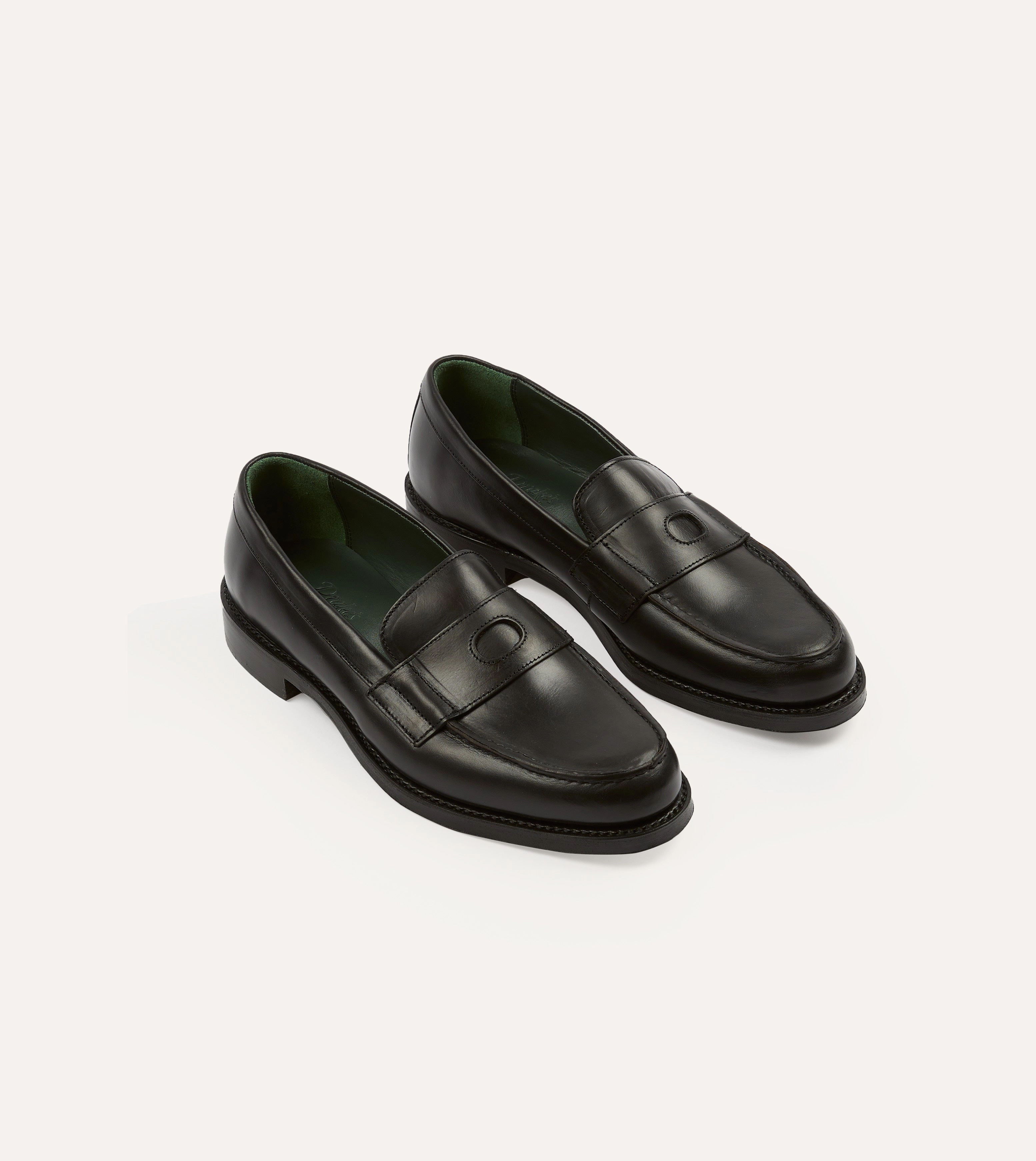 Work Readywear All Season Black Leather Charles Goodyear Welted Penny Loafer