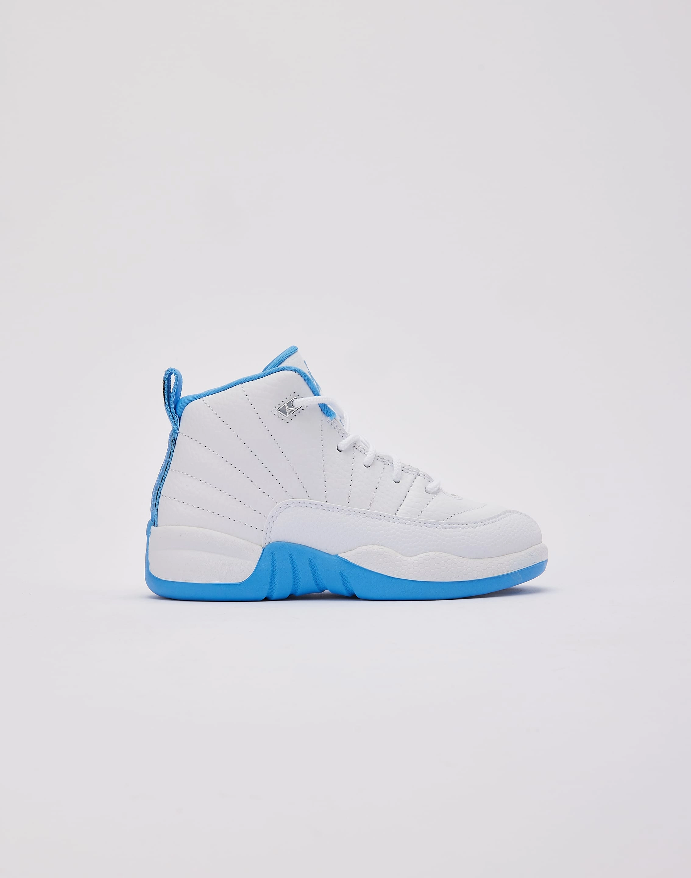 Vented Design Jordan Air Jordan 12 Retro 'White and University Blue' Pre-School