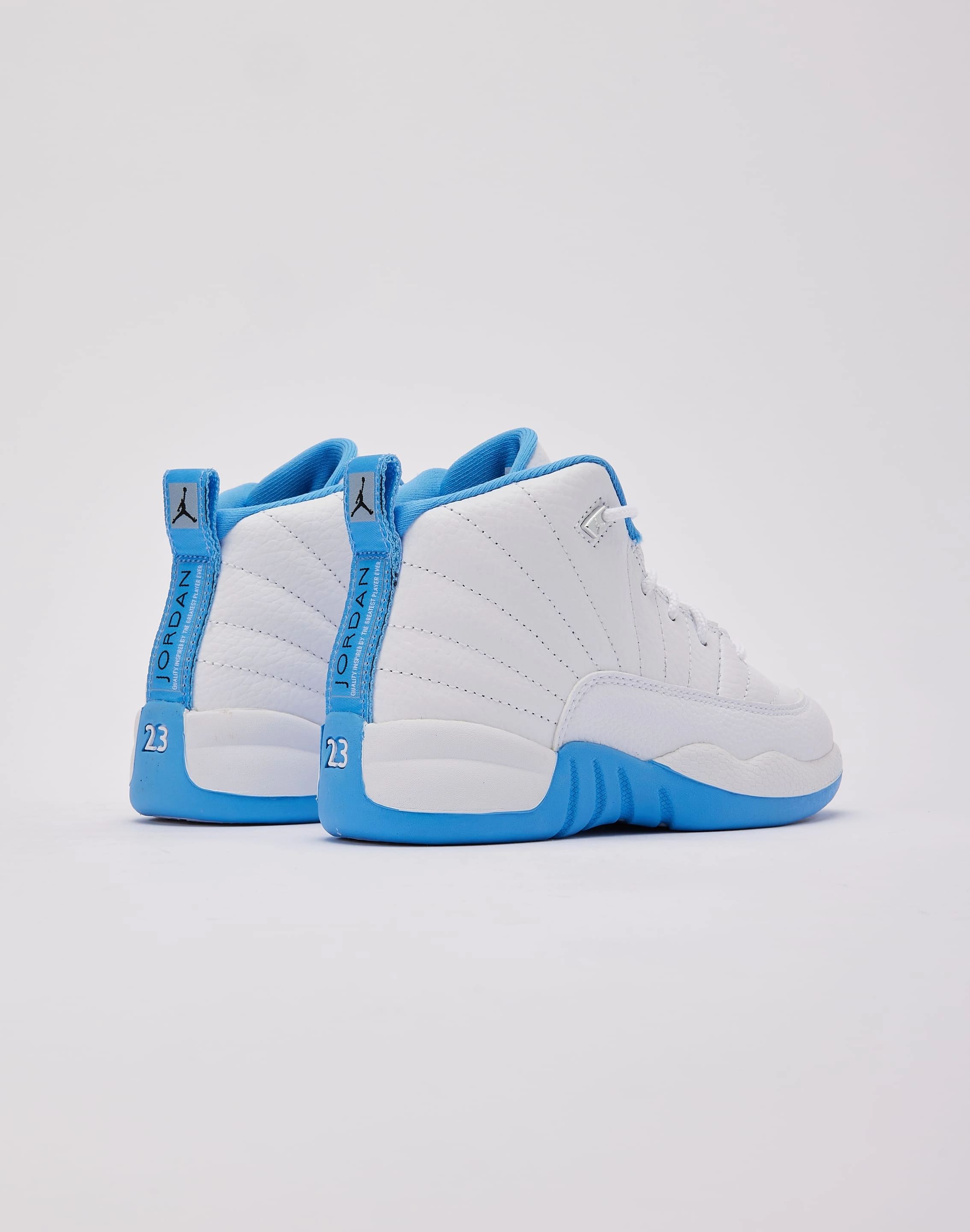 Jordan Air Jordan 12 Retro 'White and University Blue' Pre-School Breathable Airflow System