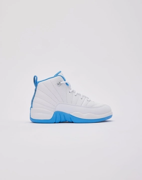 Vented Design Jordan Air Jordan 12 Retro 'White and University Blue' Pre-School