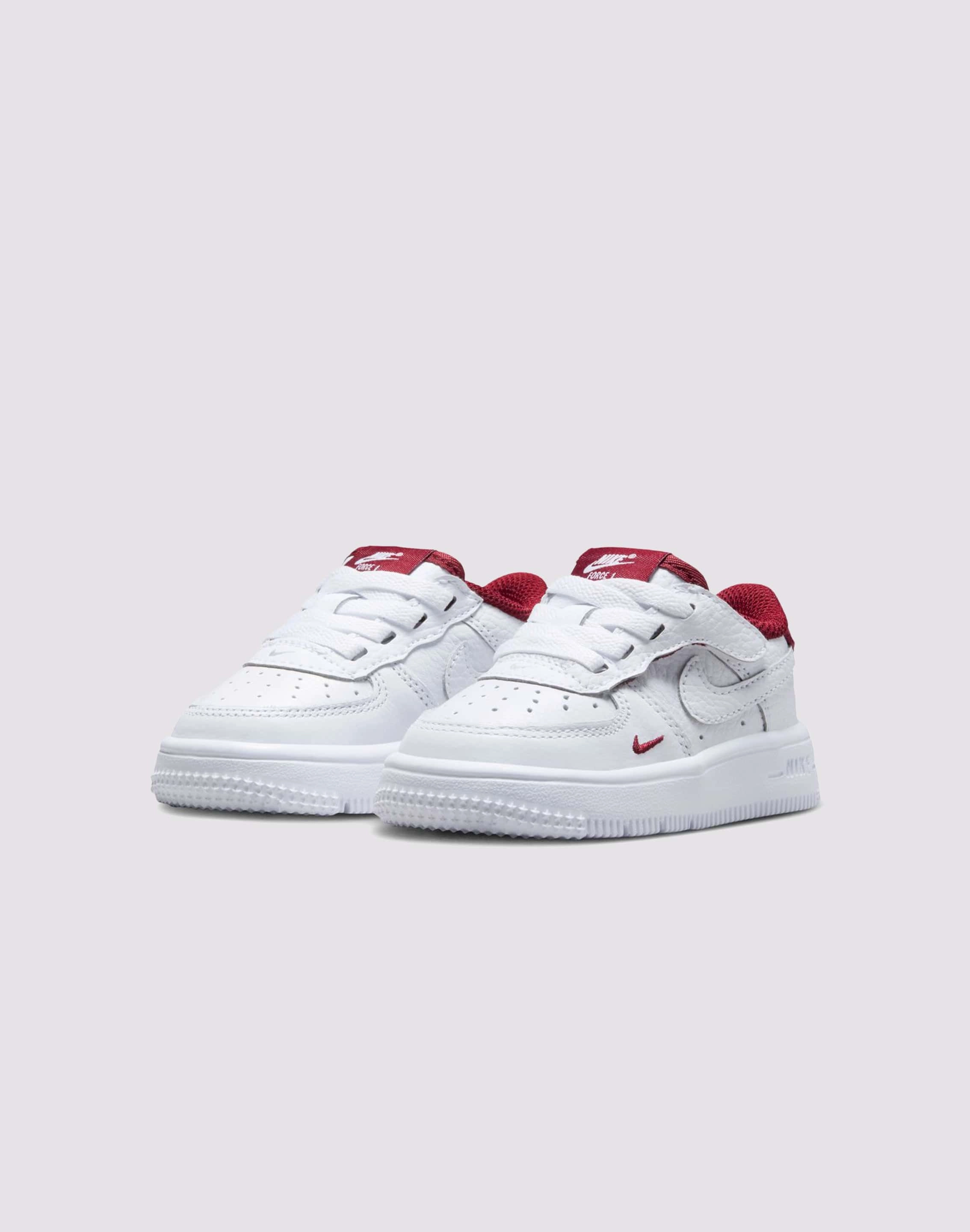 Wide Fit Options Nike Air Force 1 Low LV8 EasyOn Toddler Boys' "White/Team Red"