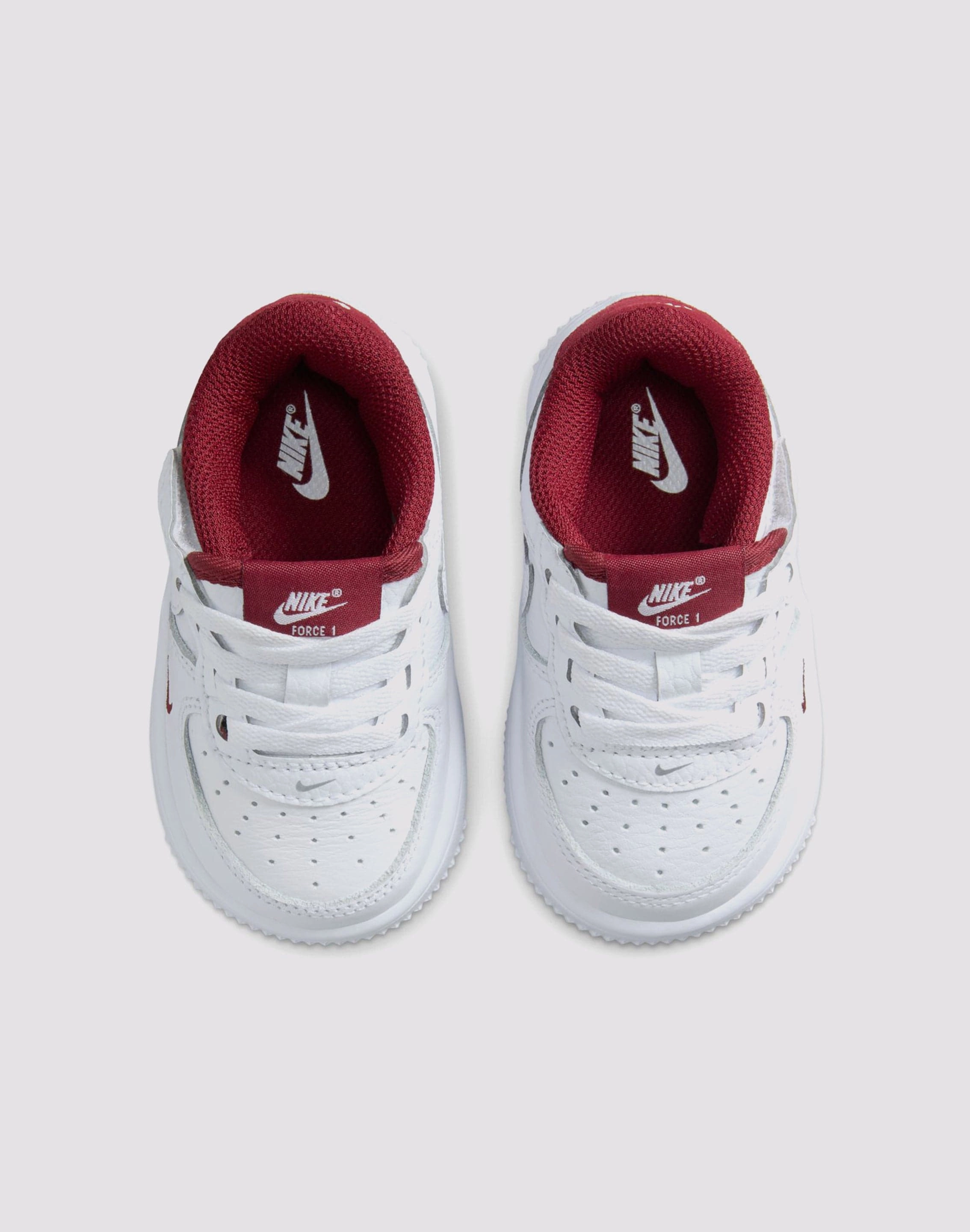 Nike Air Force 1 Low LV8 EasyOn Toddler Boys' "White/Team Red" PaddedCollar FlexibleSole