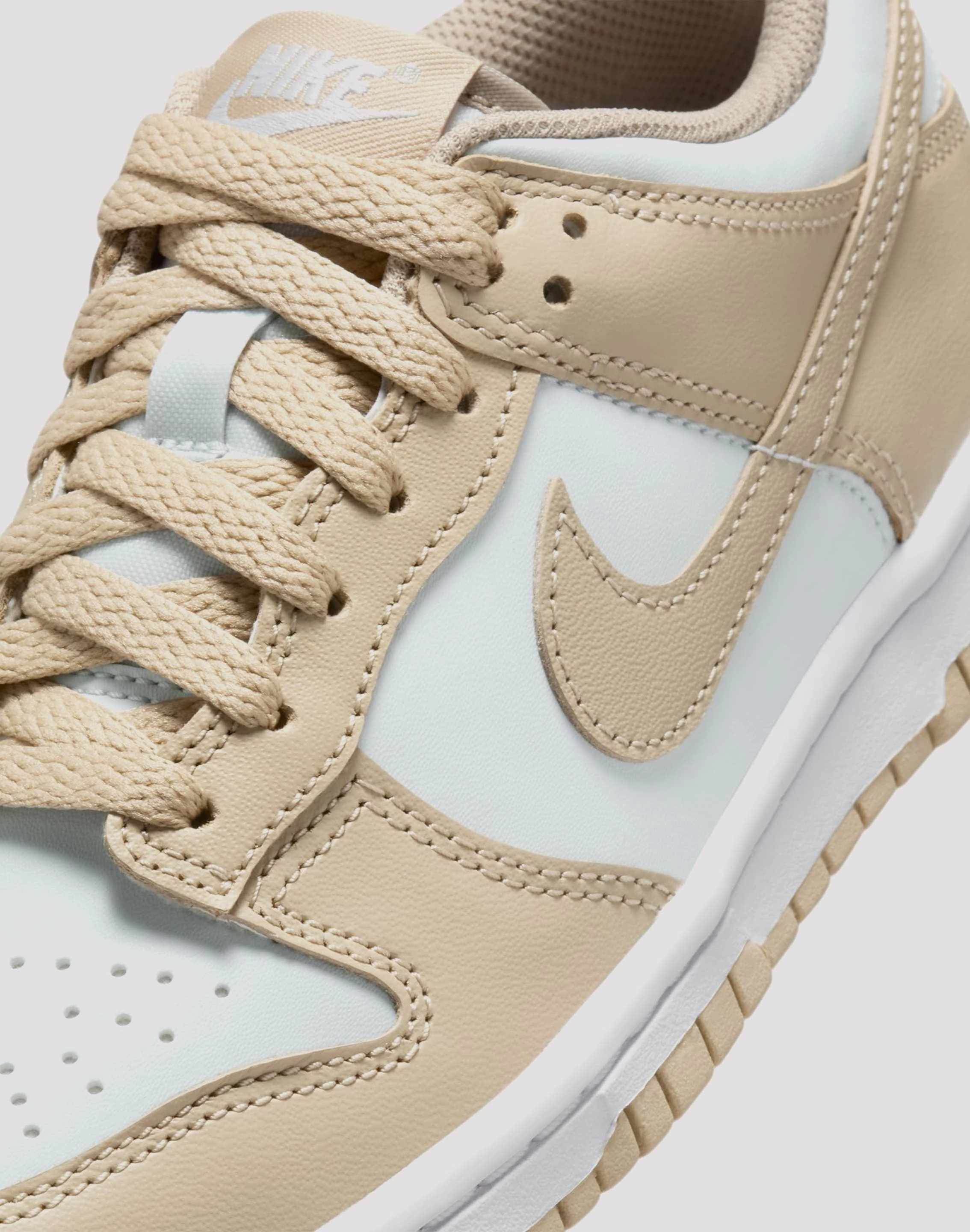 Nike Dunk Low Grade School Boys' "Desert Khaki/Pure Platinum" Comfort Fit