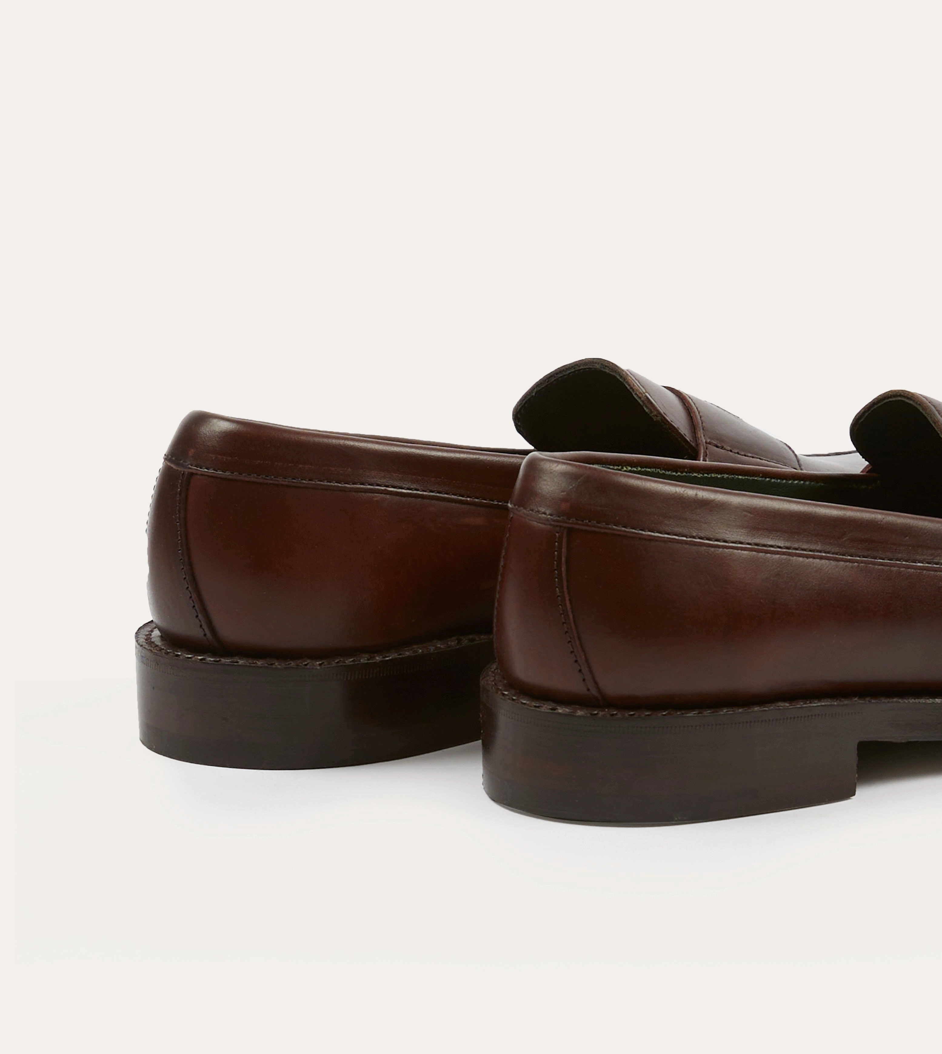 Style Expression Brown Leather Charles Goodyear Welted Penny Loafer