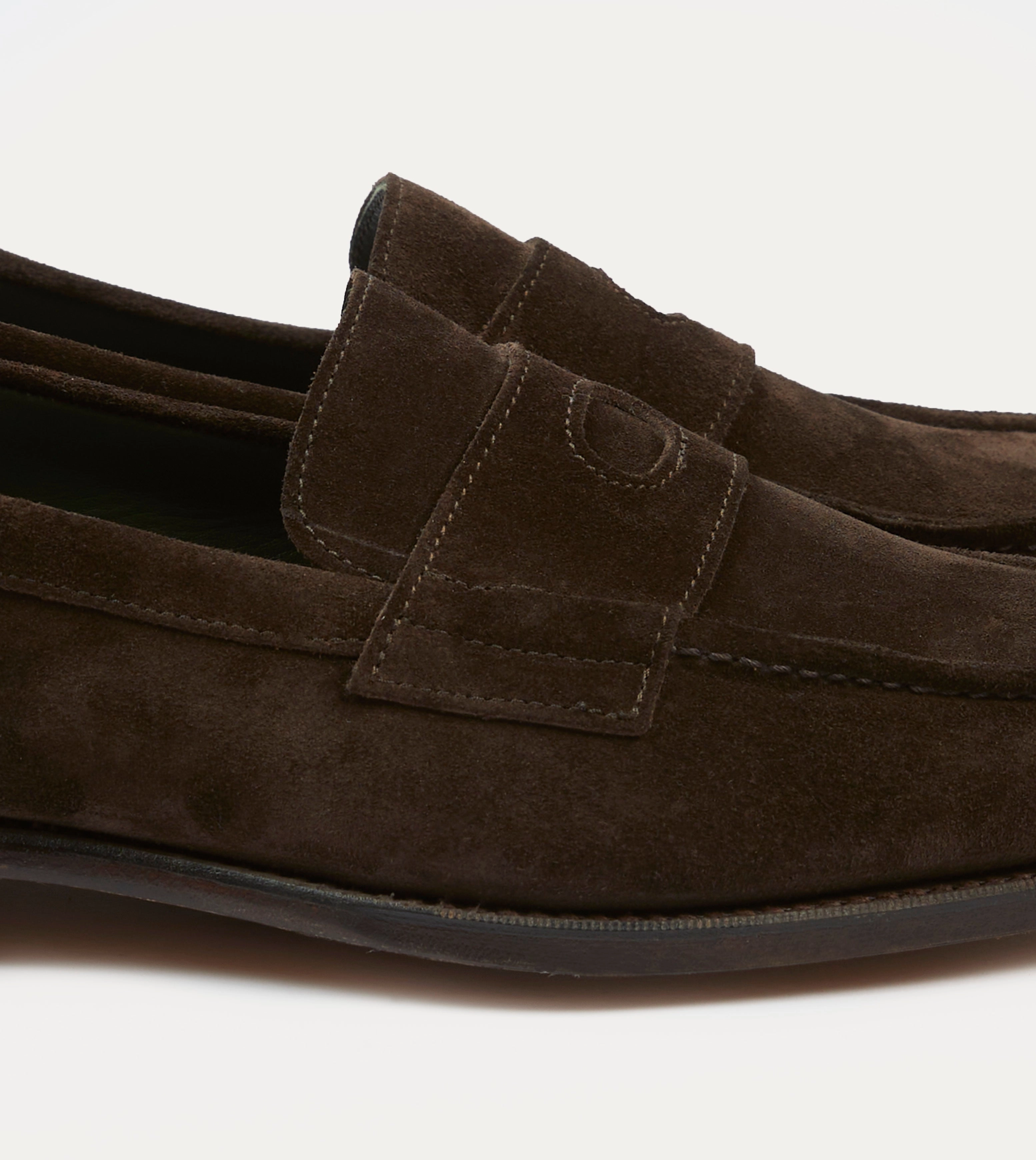 Clean Texture Casual Slip-ons Brown Suede Charles Mk II Goodyear Welted Penny Loafer