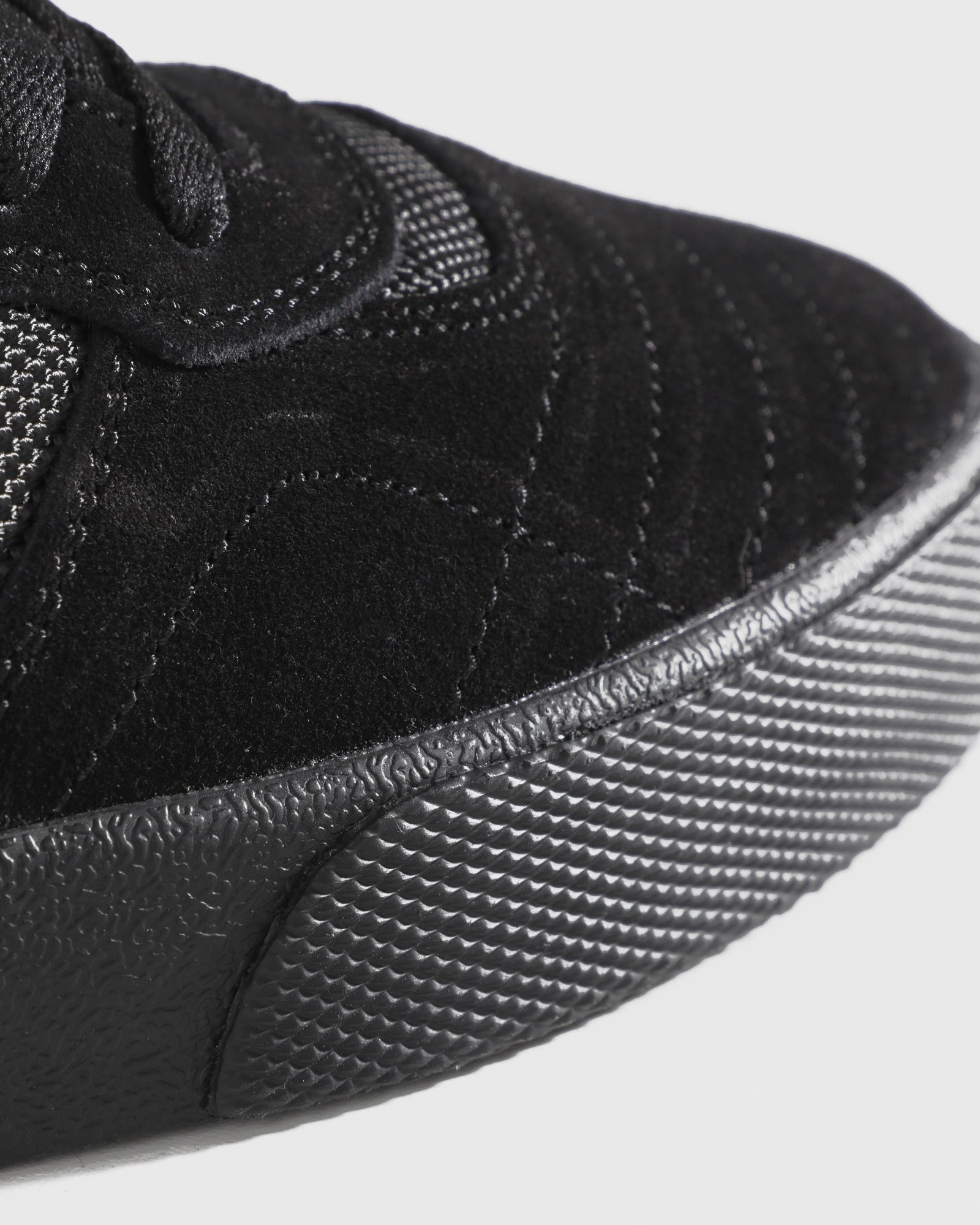 Cambridge - Black/Black Suede Anti Slip Outsole Slim Line